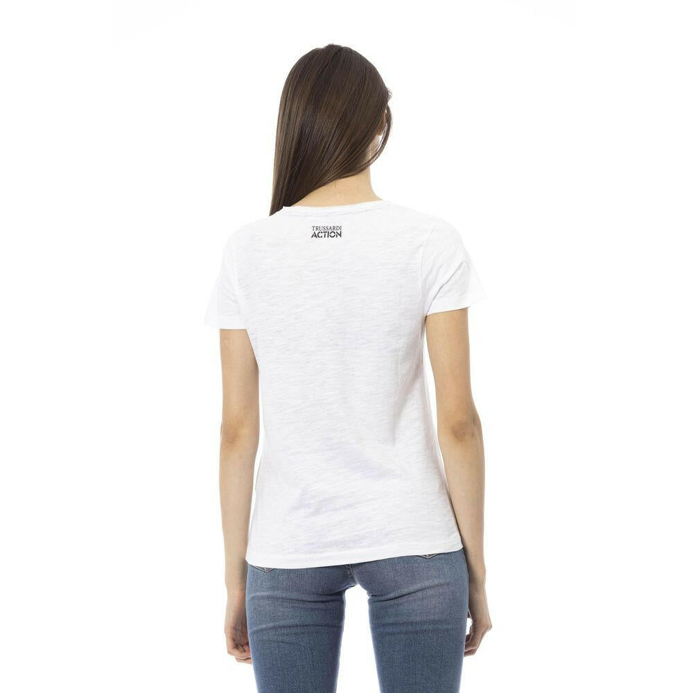 Trussardi Action White Cotton Women T-Shirt.