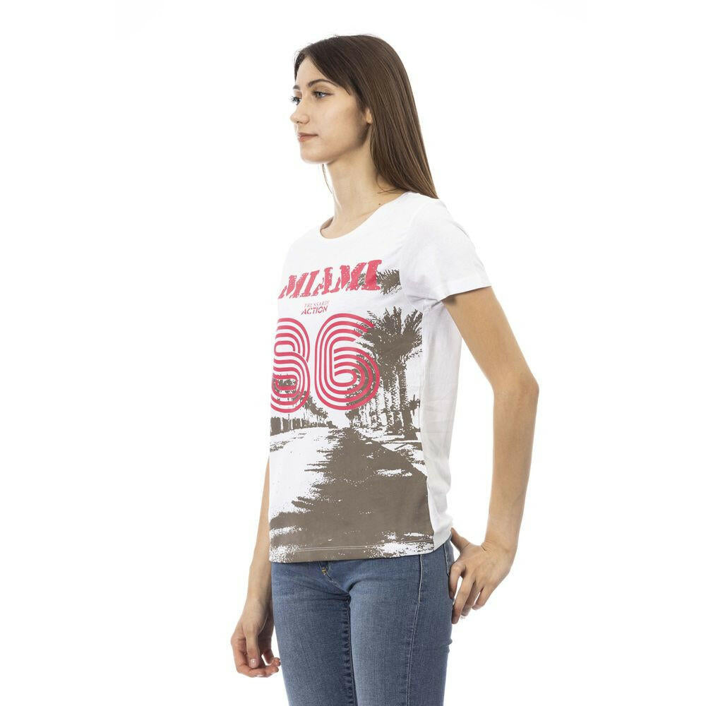 Trussardi Action White Cotton Women T-Shirt.