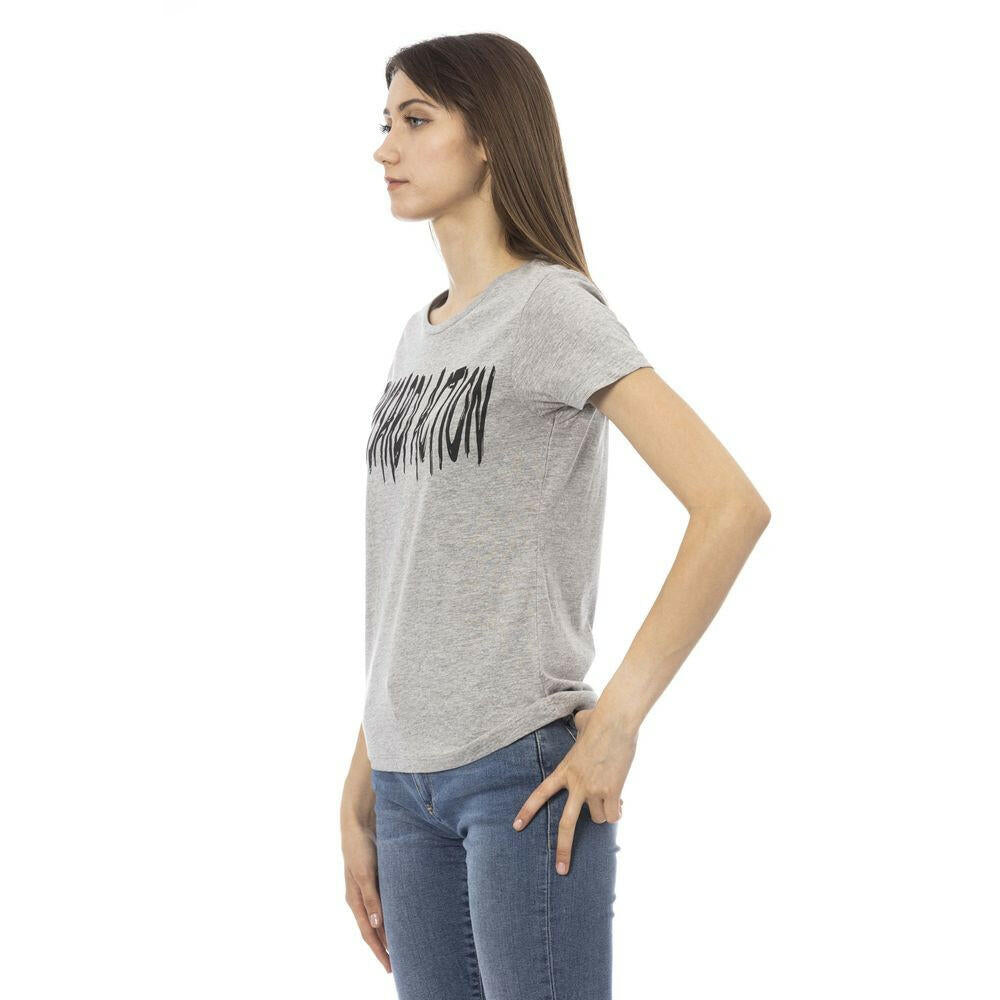 Trussardi Action Gray Cotton Women T-Shirt.