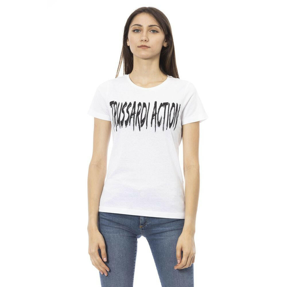 Trussardi Action White Cotton Women T-Shirt.