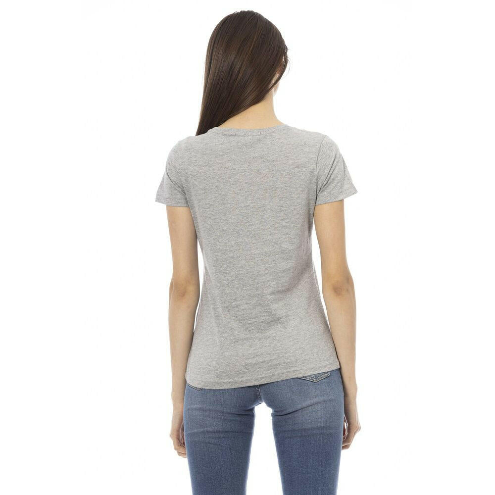 Trussardi Action Gray Cotton Women T-Shirt.