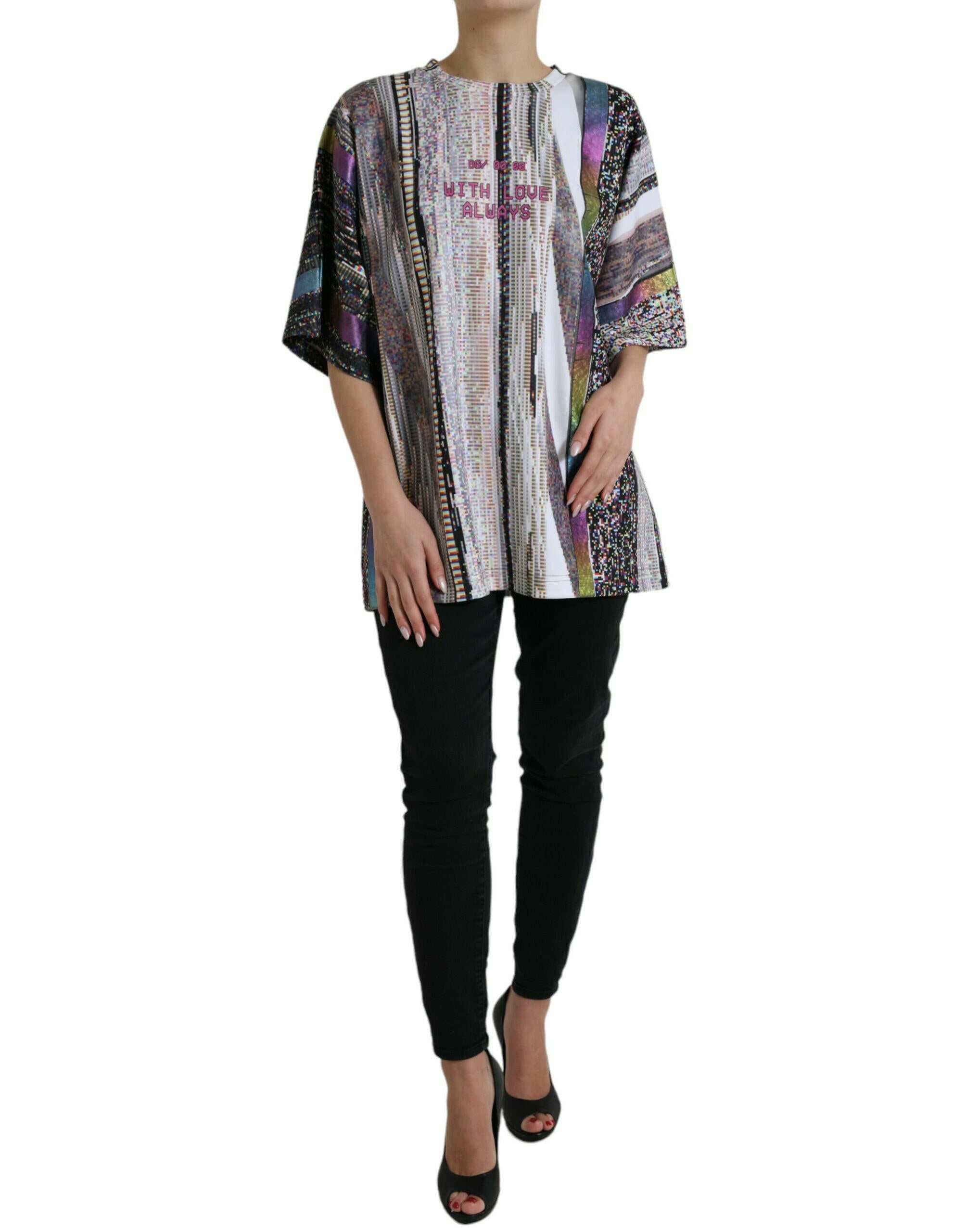 Dolce & Gabbana Multicolor With Love Always Print T-shirt.