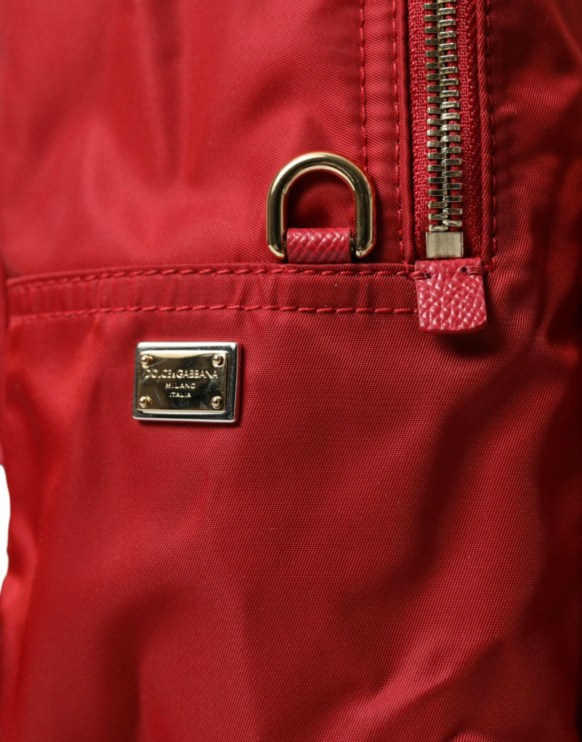 Dolce & Gabbana Red #DGFAMILY Embellished Backpack VULCANO Bag.
