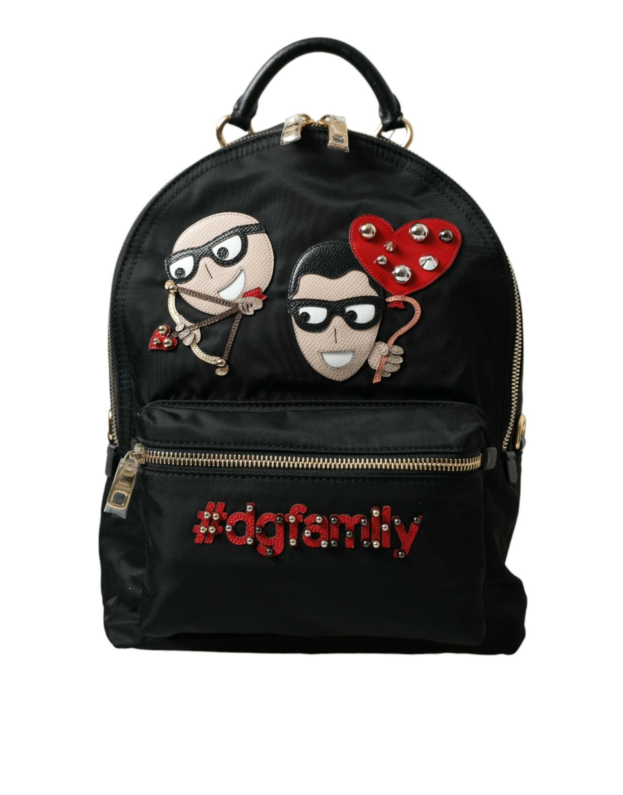 Dolce & Gabbana Black #DGFAMILY Embellished Backpack VULCANO Bag.