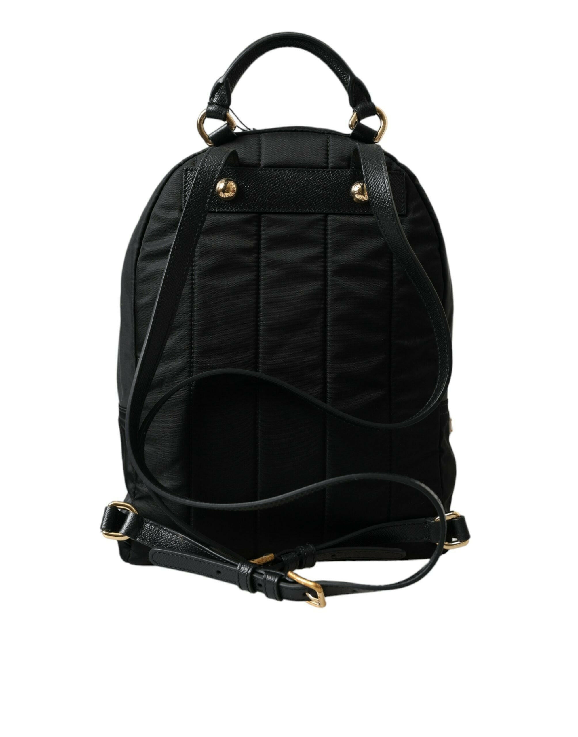 Dolce & Gabbana Black #DGFAMILY Embellished Backpack VULCANO Bag.