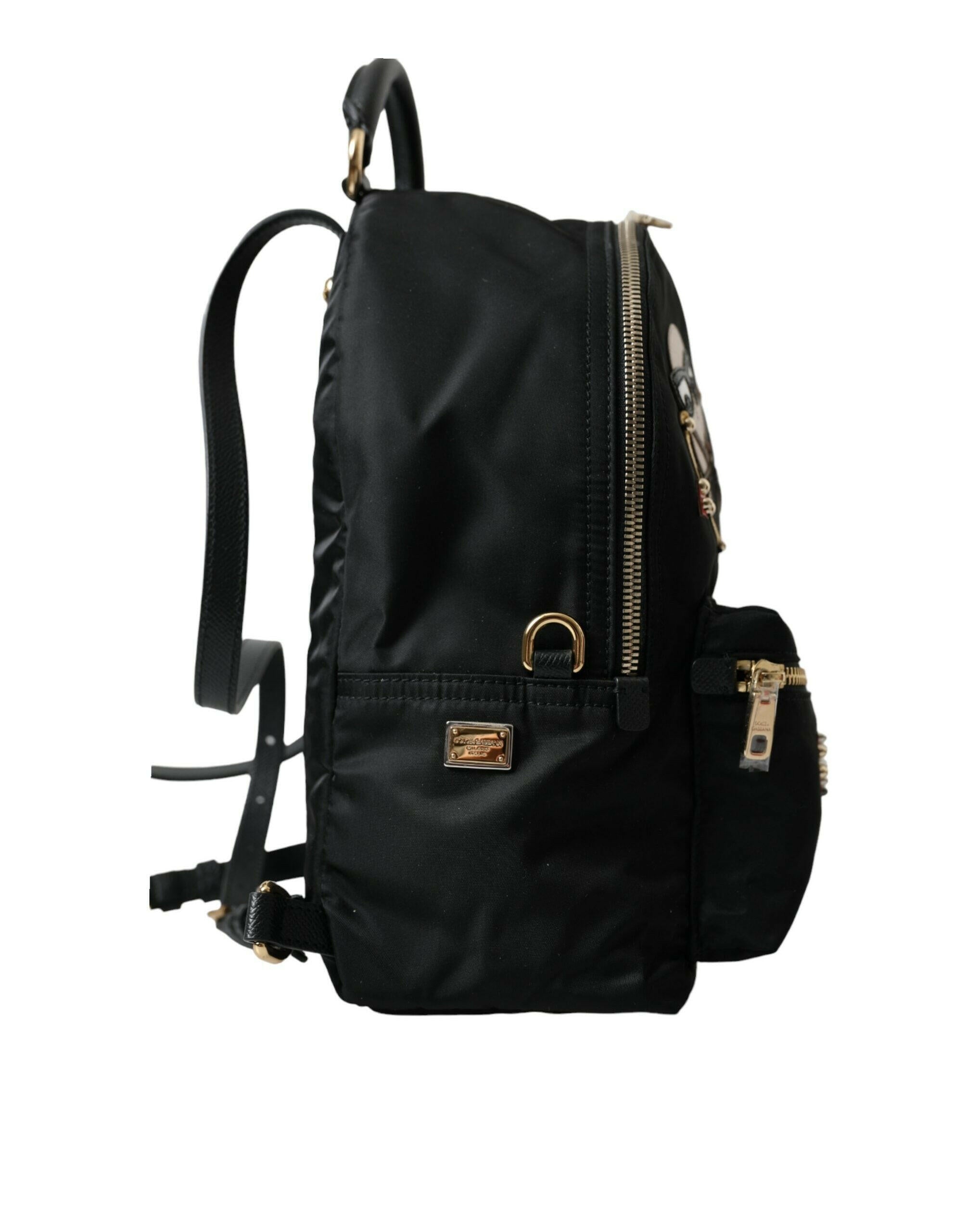 Dolce & Gabbana Black #DGFAMILY Embellished Backpack VULCANO Bag.
