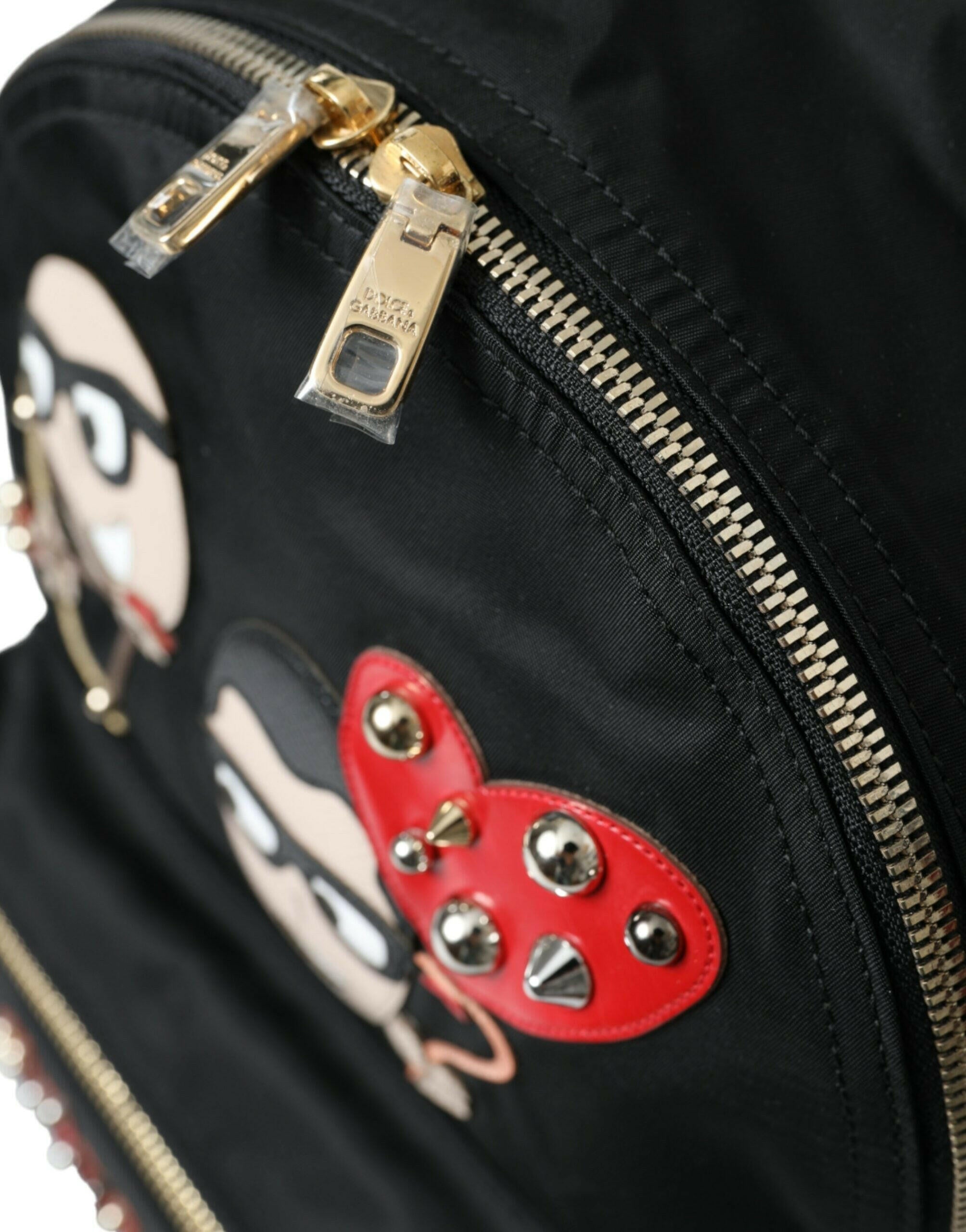 Dolce & Gabbana Black #DGFAMILY Embellished Backpack VULCANO Bag.
