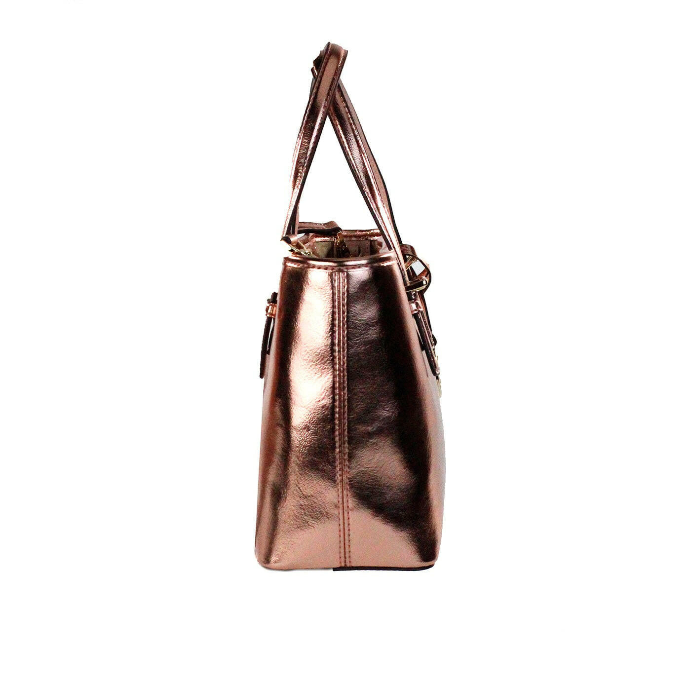 Michael Kors Jet Set Primrose Metallic XS Carryall Top Zip Tote Bag Purse.