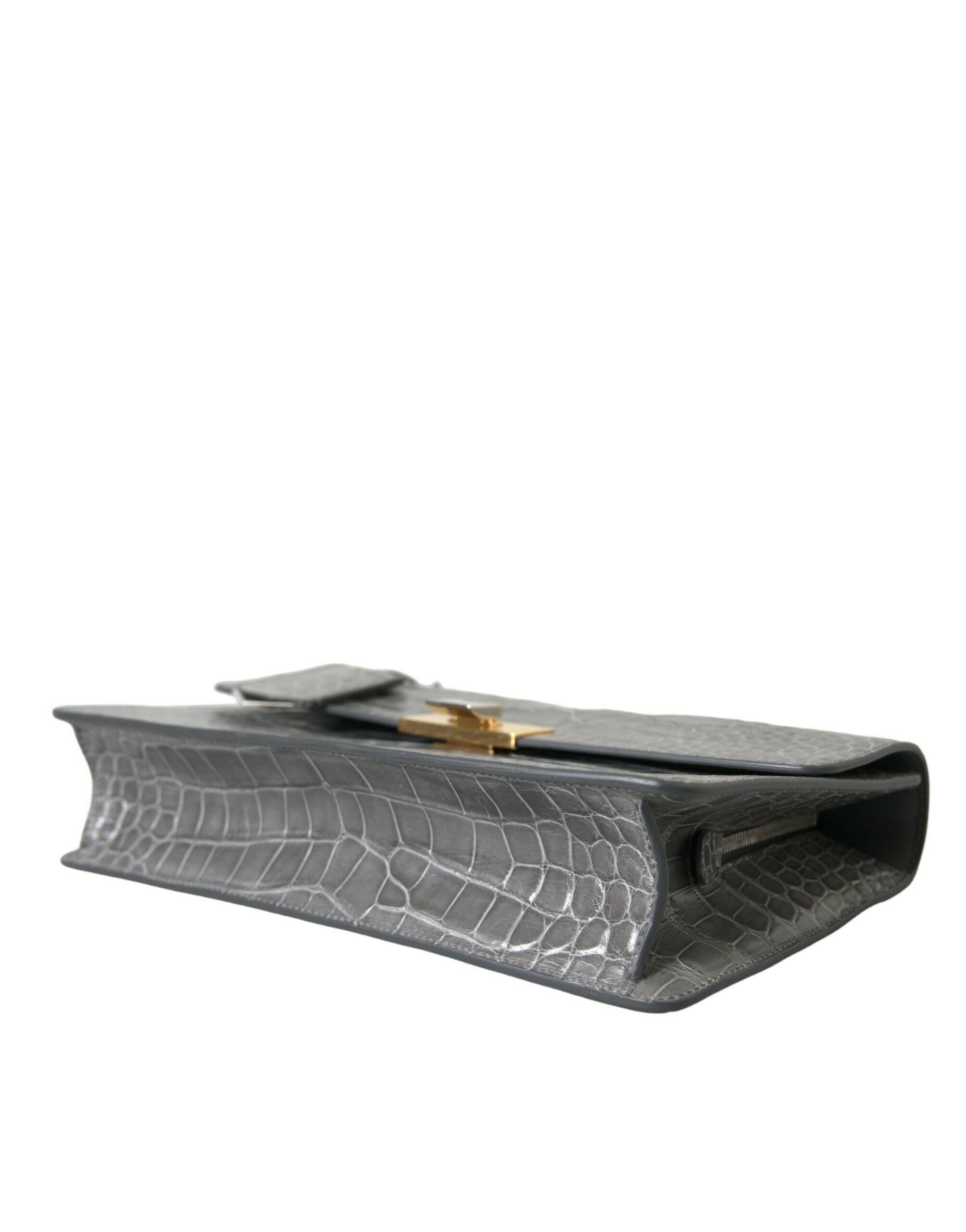 Balenciaga Gray Exotic Leather Medium Shoulder Hand Purse Bag.