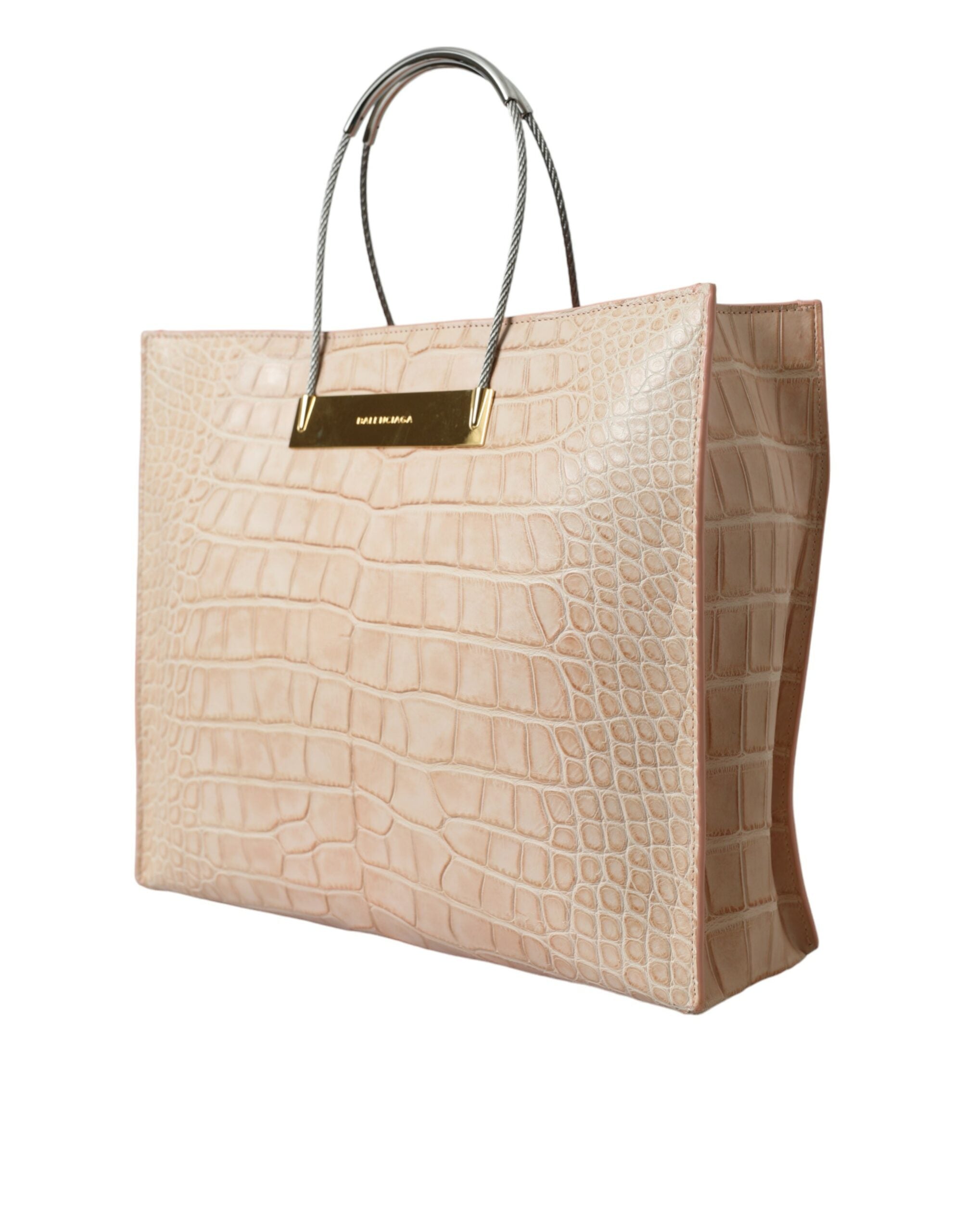 Balenciaga Alligator Leather Chic Pink Tote Bag Balenciaga