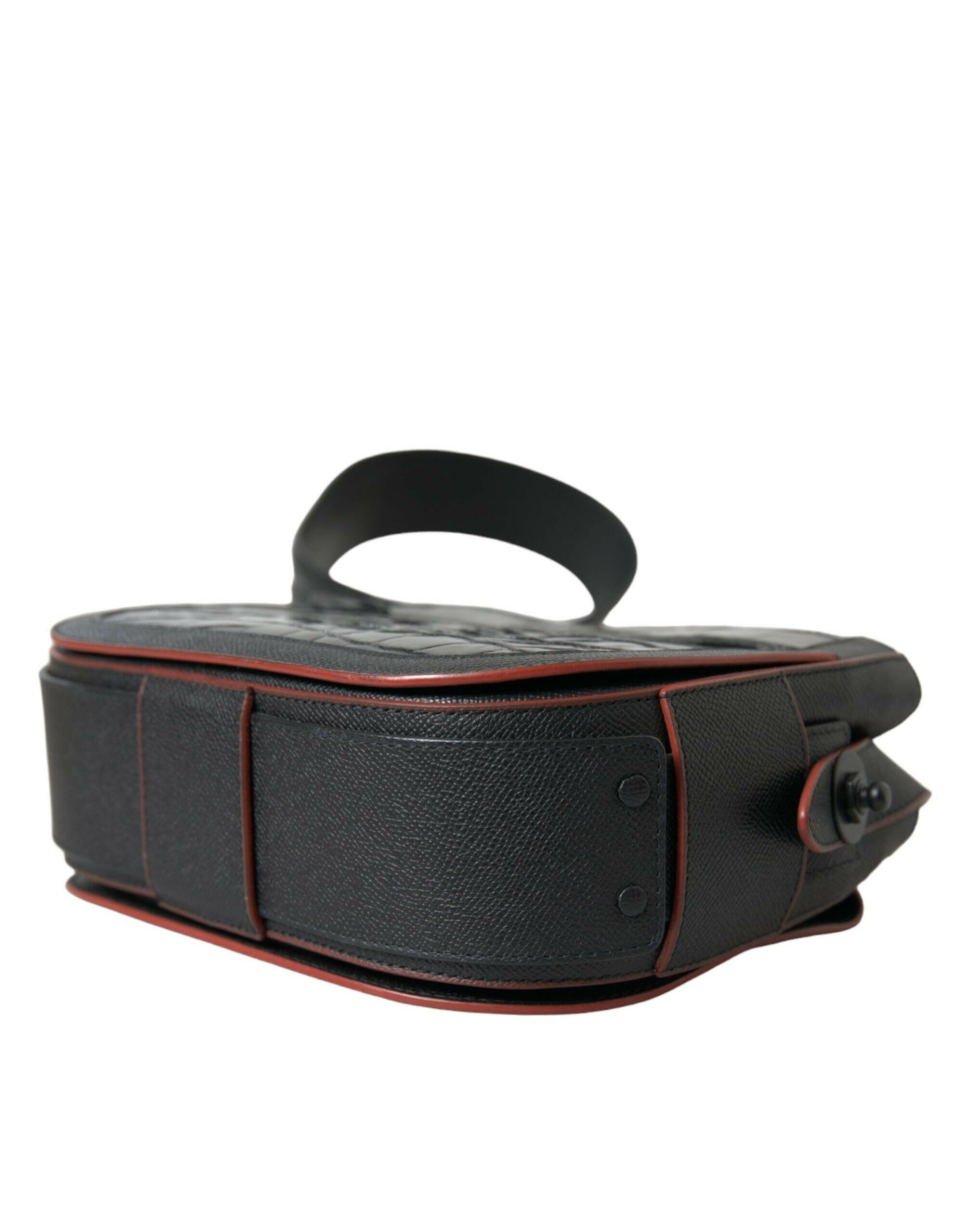 Balenciaga Black Exotic Leather Shoulder Crossbody Camera Bag.