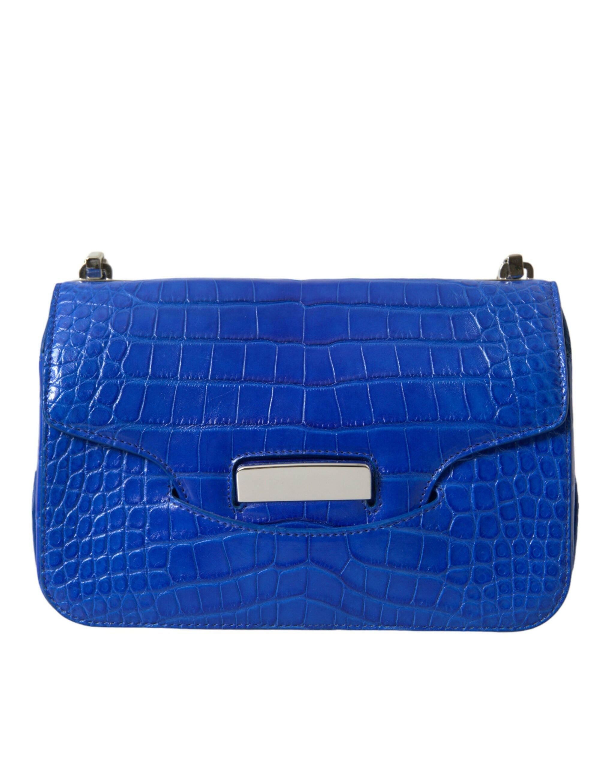 Balenciaga Blue Exotic Leather Neo Classic Purse Shoulder Handbag Bag.