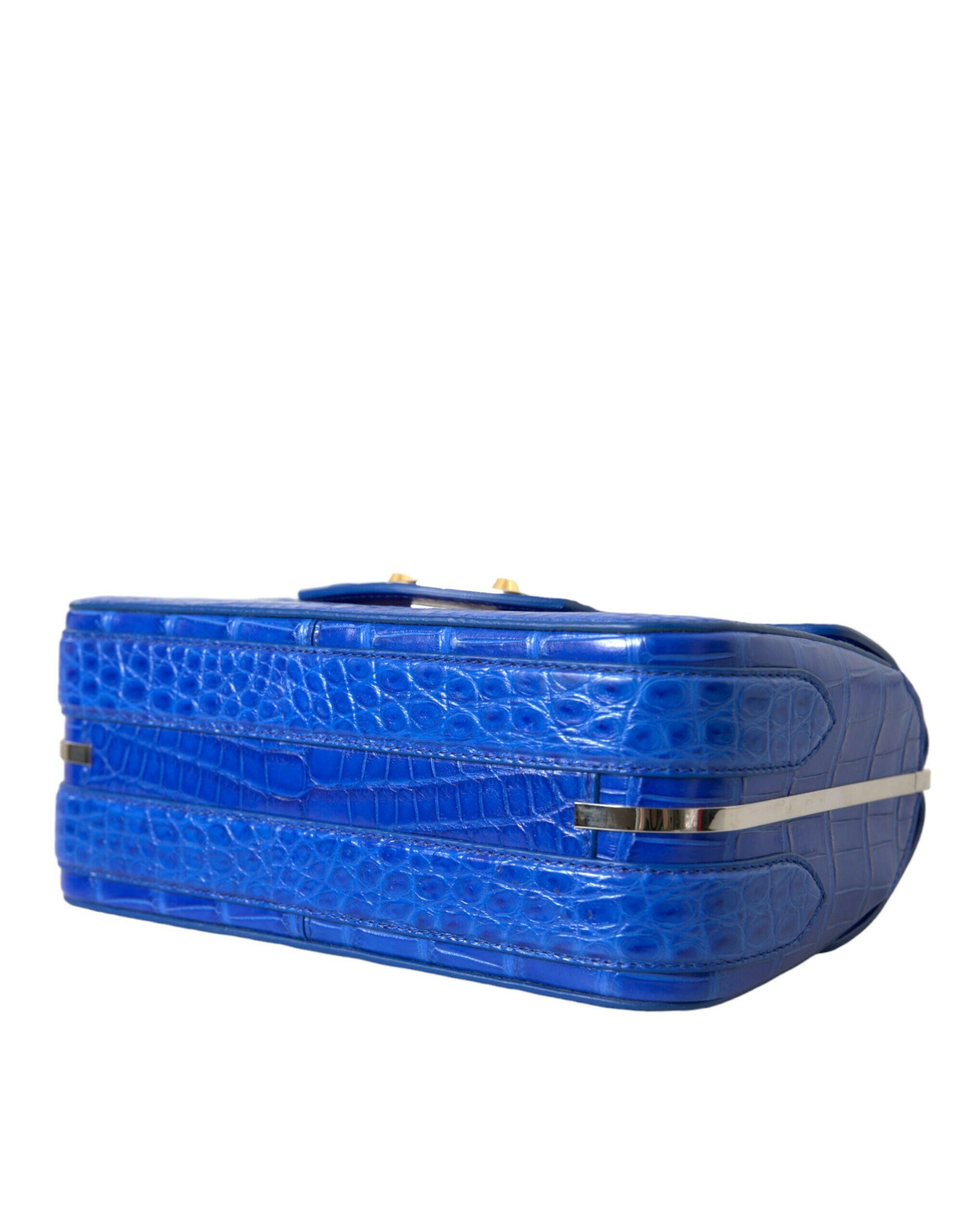 Balenciaga Blue Exotic Leather Neo Classic Purse Shoulder Handbag Bag.