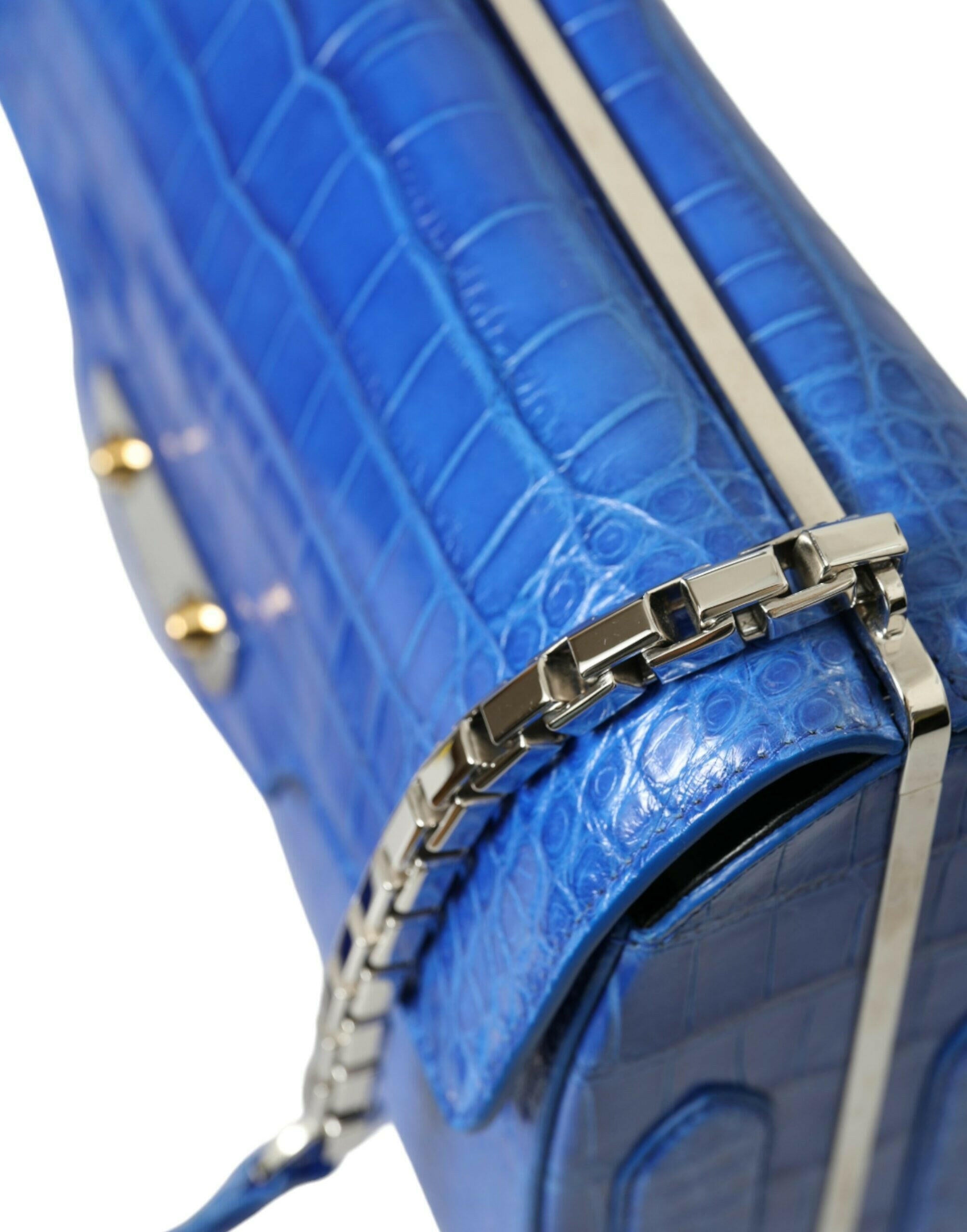 Balenciaga Blue Exotic Leather Neo Classic Small Shoulder Bag.