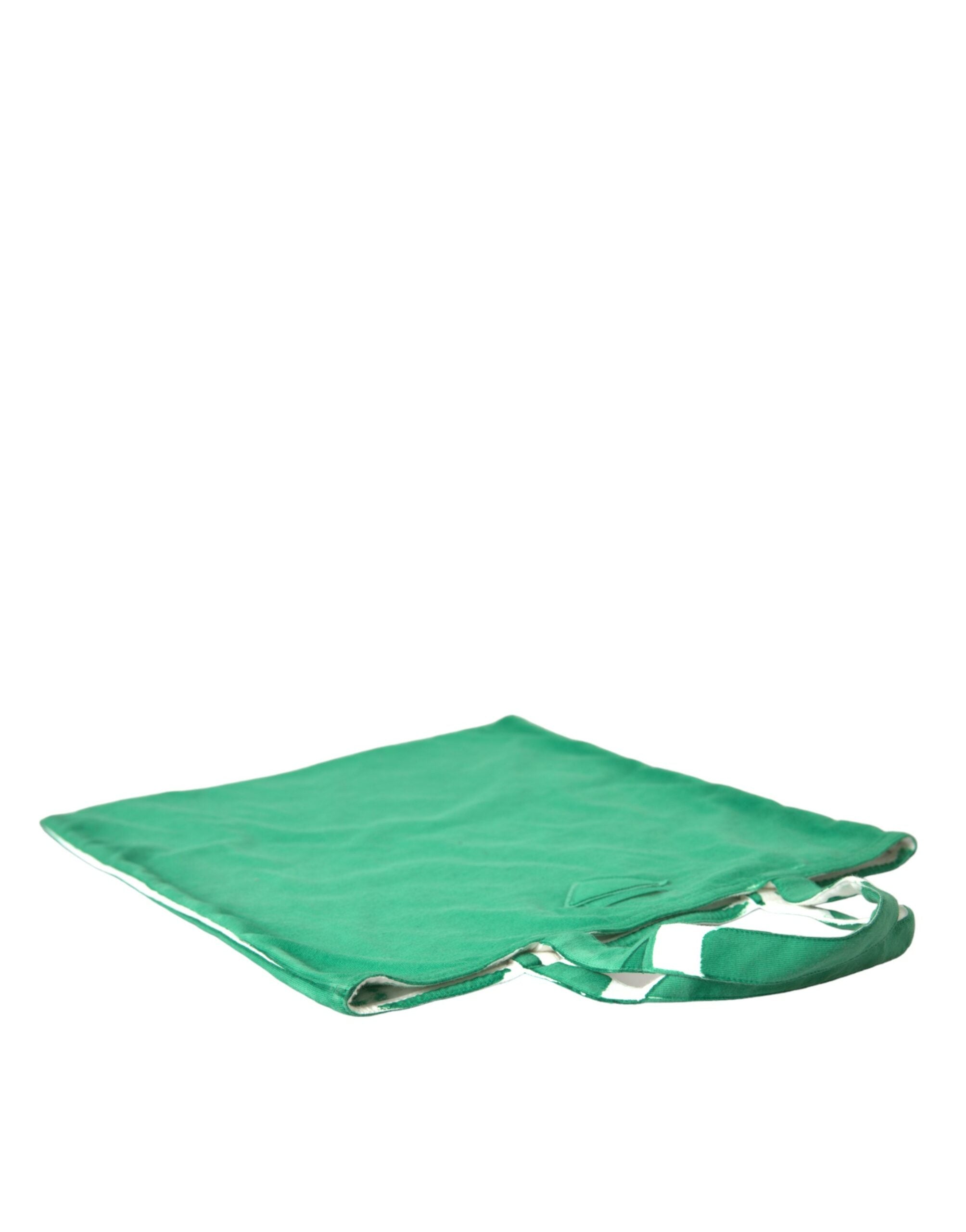 Prada Elegant Green Fabric Tote Bag Prada