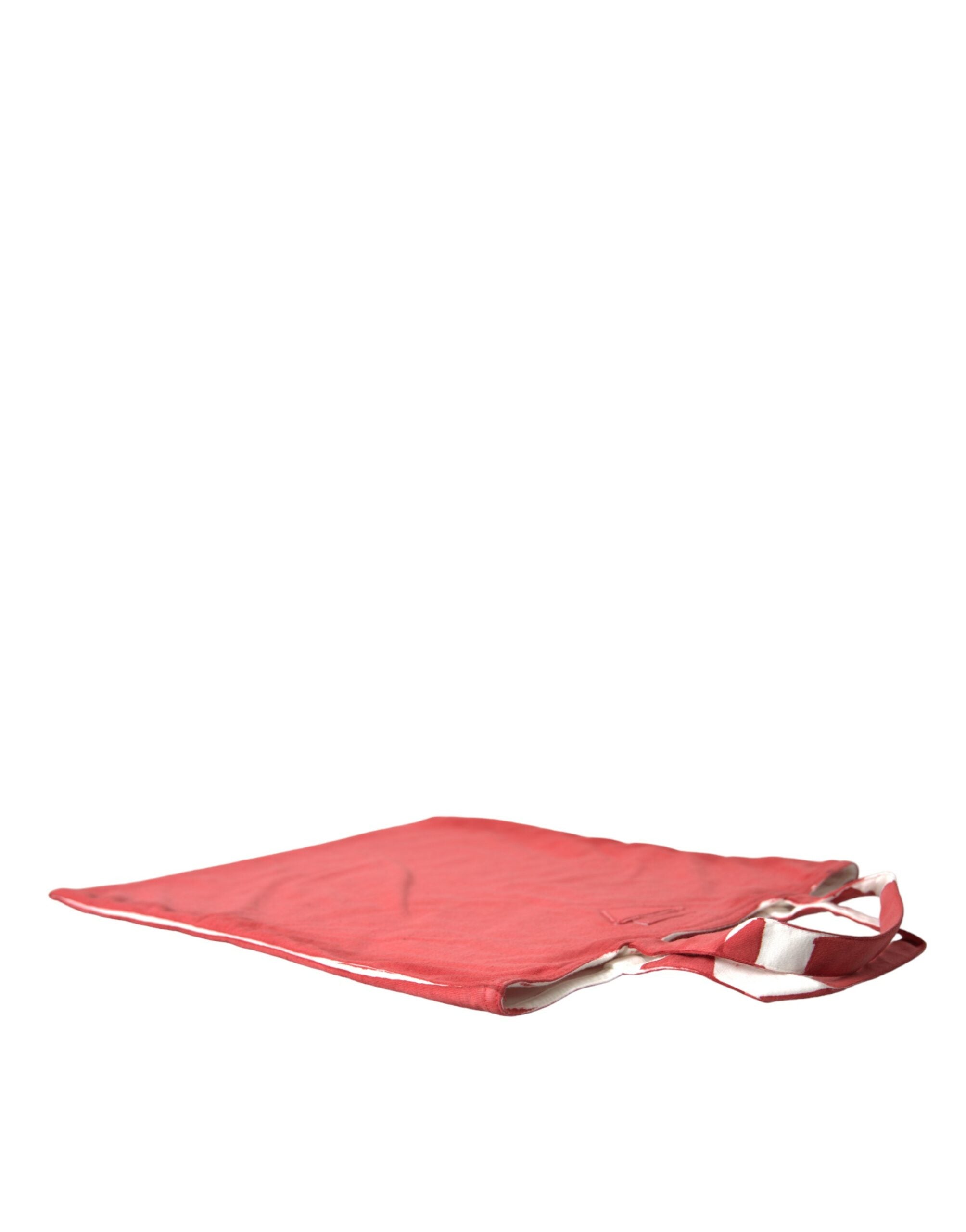 Prada Chic Red and White Fabric Tote Bag Prada