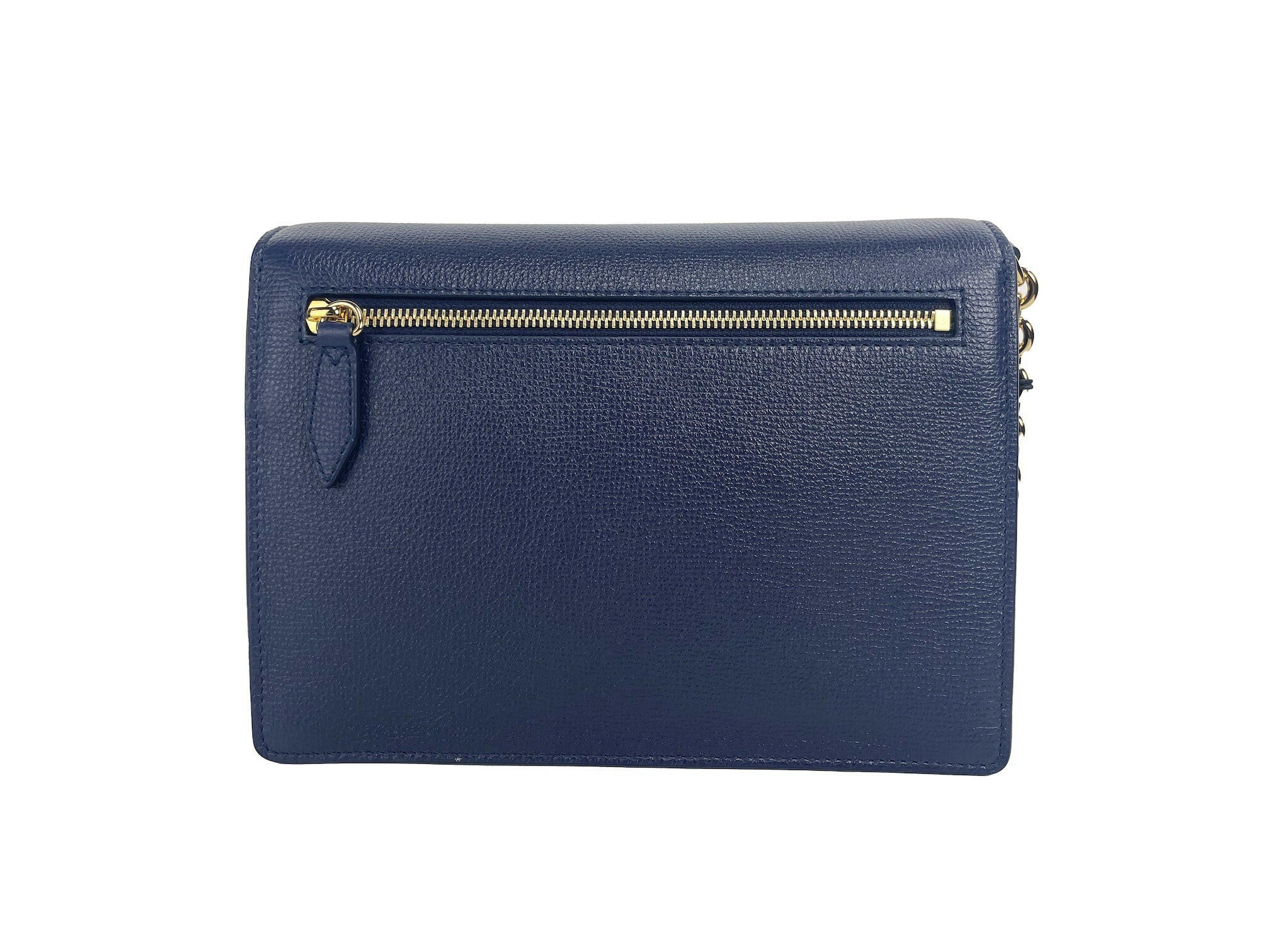 Burberry Macken Small Regency Blue House Check Leather Crossbody Bag.