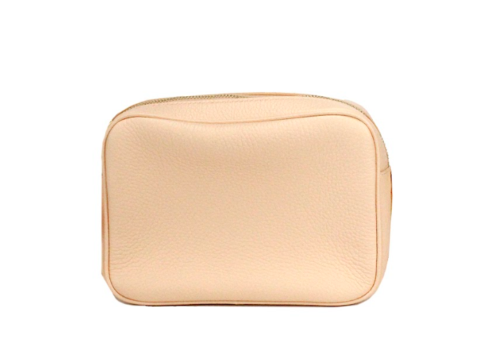 Burberry Small Branded Peach Pink Grainy Leather Camera Crossbody Bag.