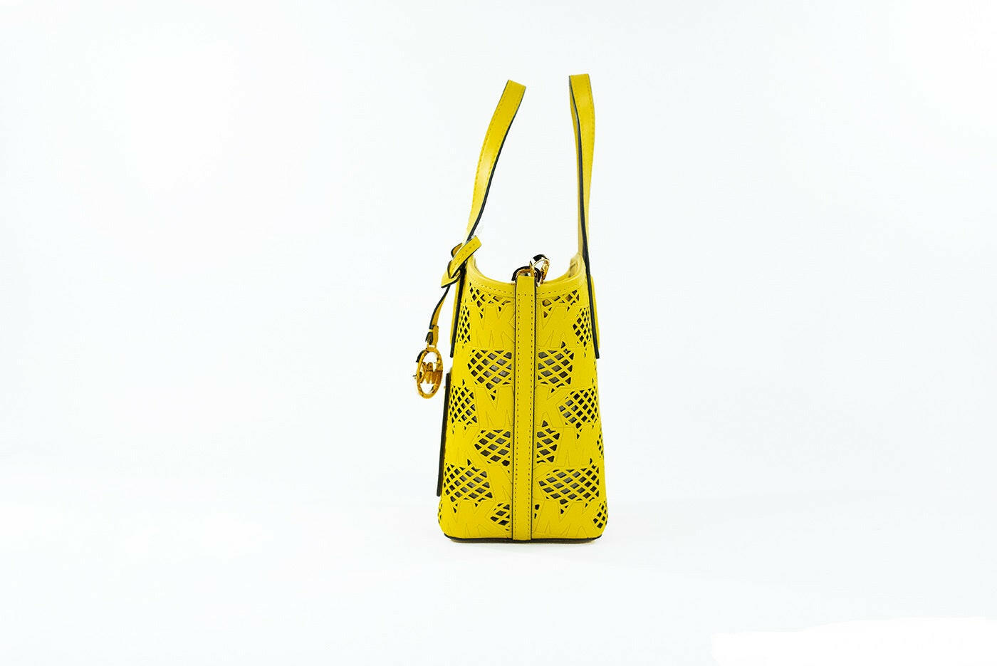 Michael Kors Kimber Small Daffodil Leather 2-in-1 Zip Tote Messenger Bag Purse.