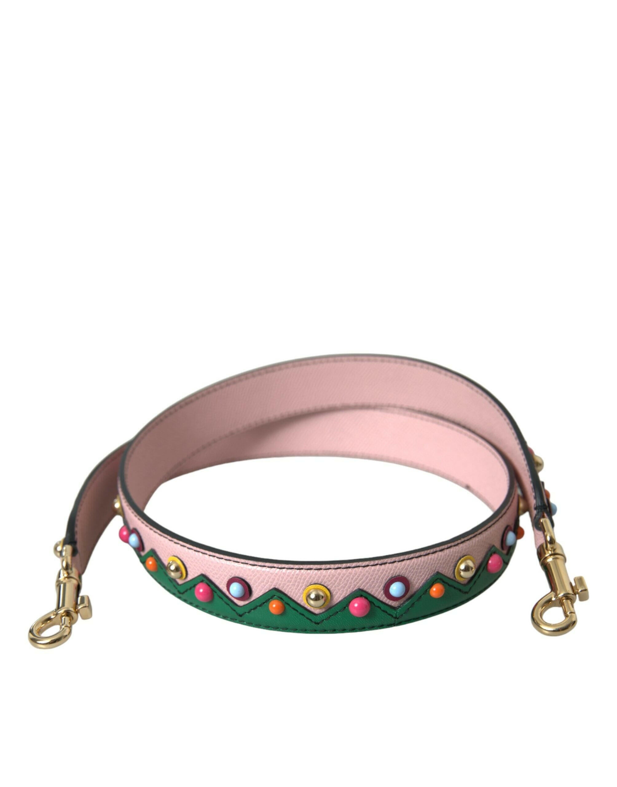 Dolce & Gabbana Pink Leather Handbag Accessory Shoulder Strap.