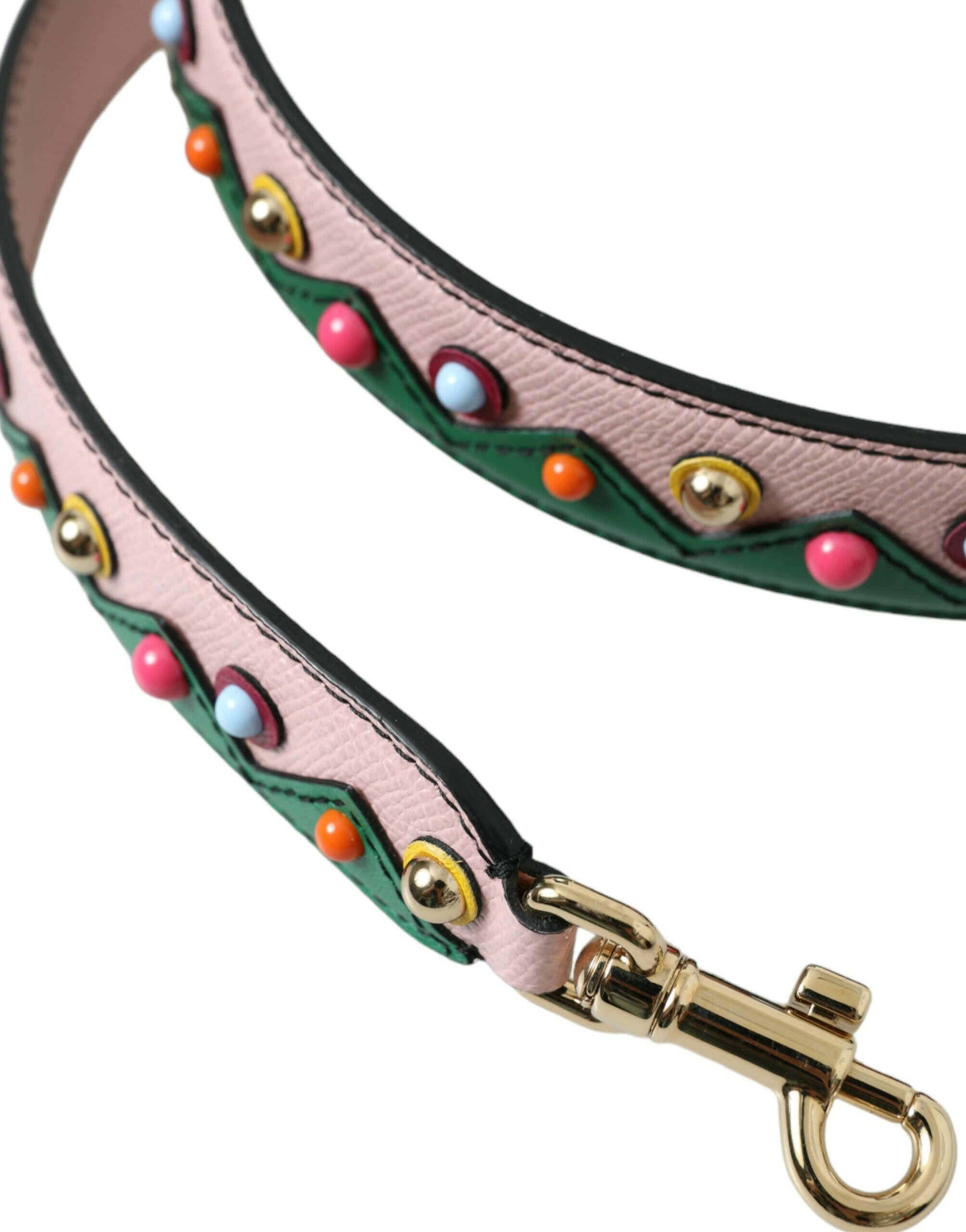 Dolce & Gabbana Pink Leather Handbag Accessory Shoulder Strap.