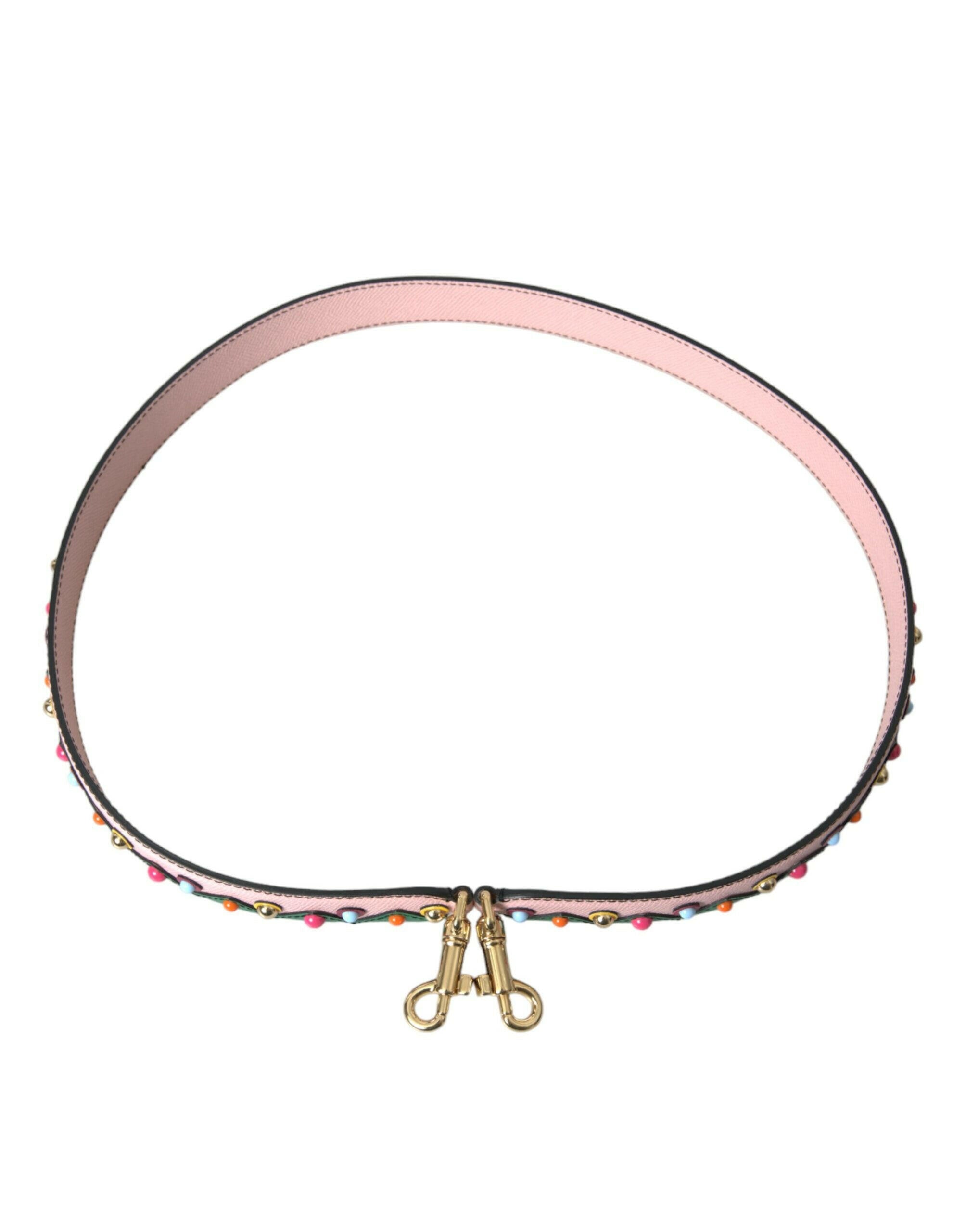 Dolce & Gabbana Pink Leather Handbag Accessory Shoulder Strap.