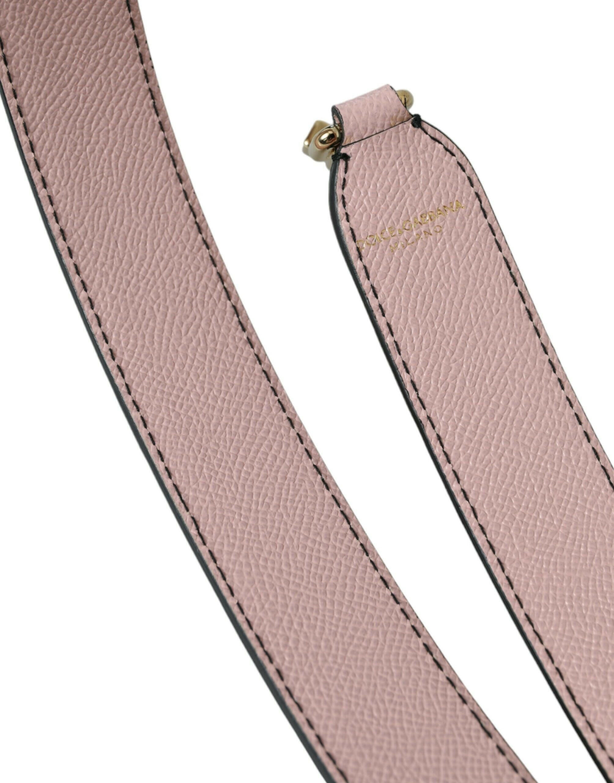 Dolce & Gabbana Pink Leather Handbag Accessory Shoulder Strap.