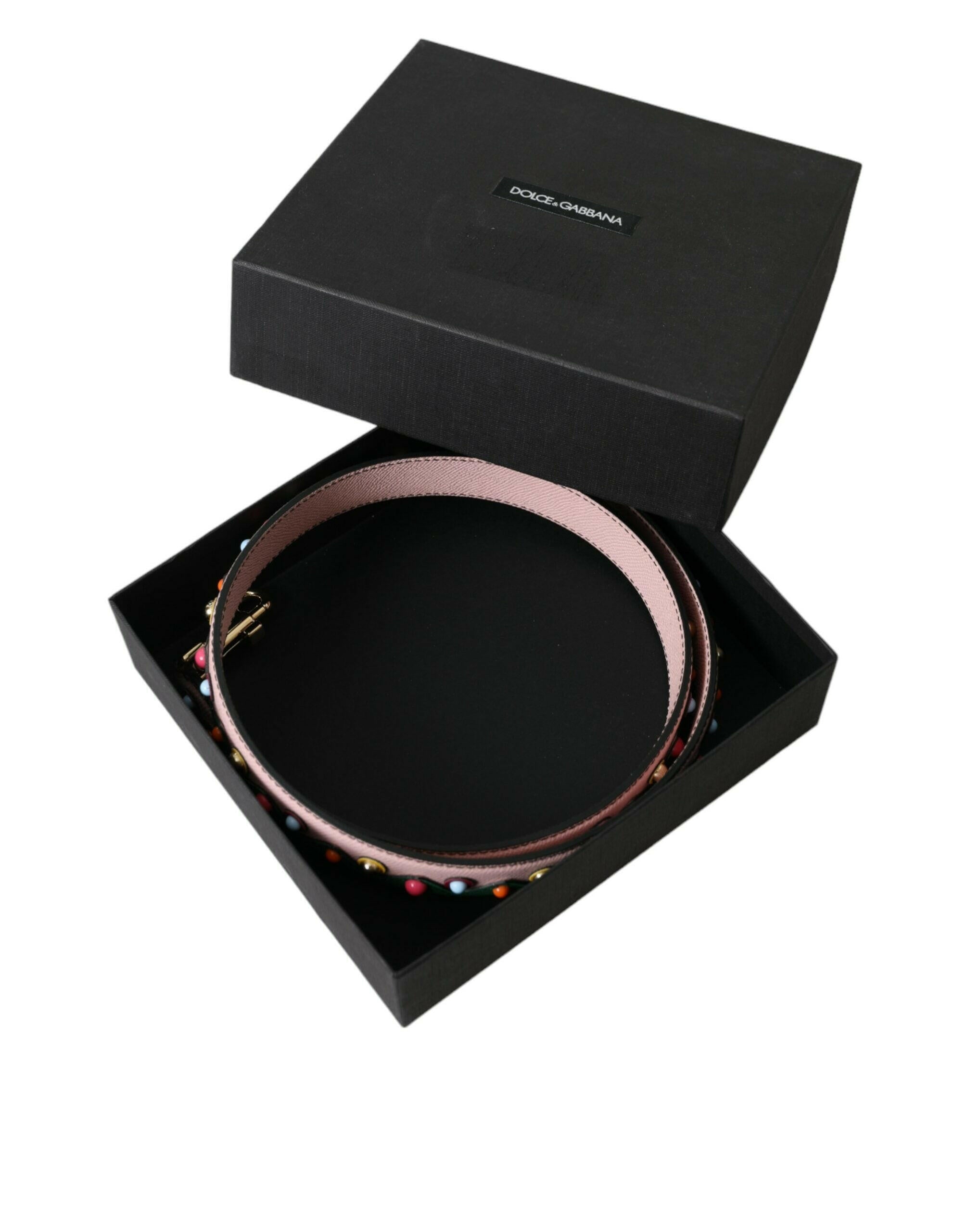 Dolce & Gabbana Pink Leather Handbag Accessory Shoulder Strap.