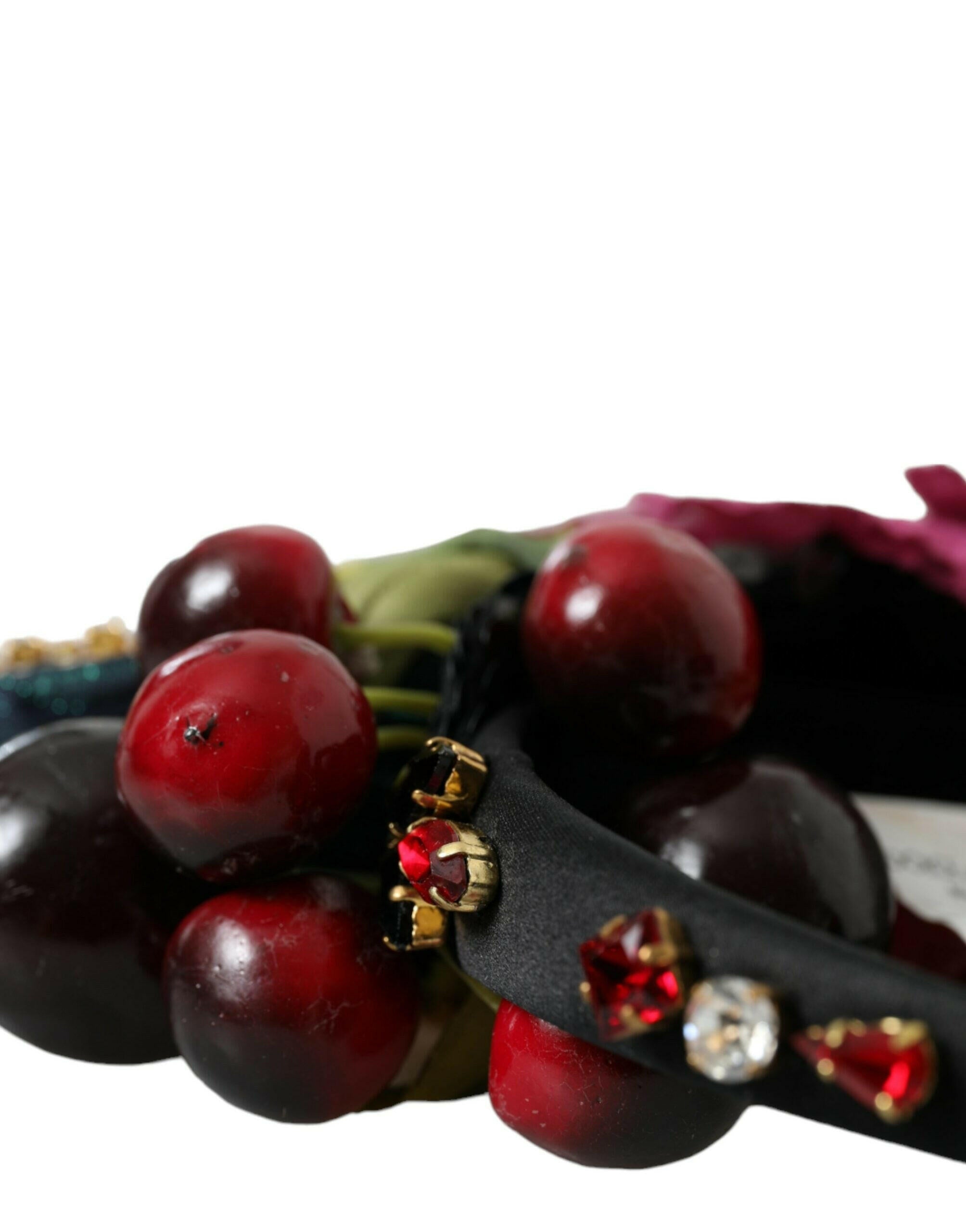 Dolce & Gabbana Red Watermelon Cherry Crystal Hairband Statement Diadem.