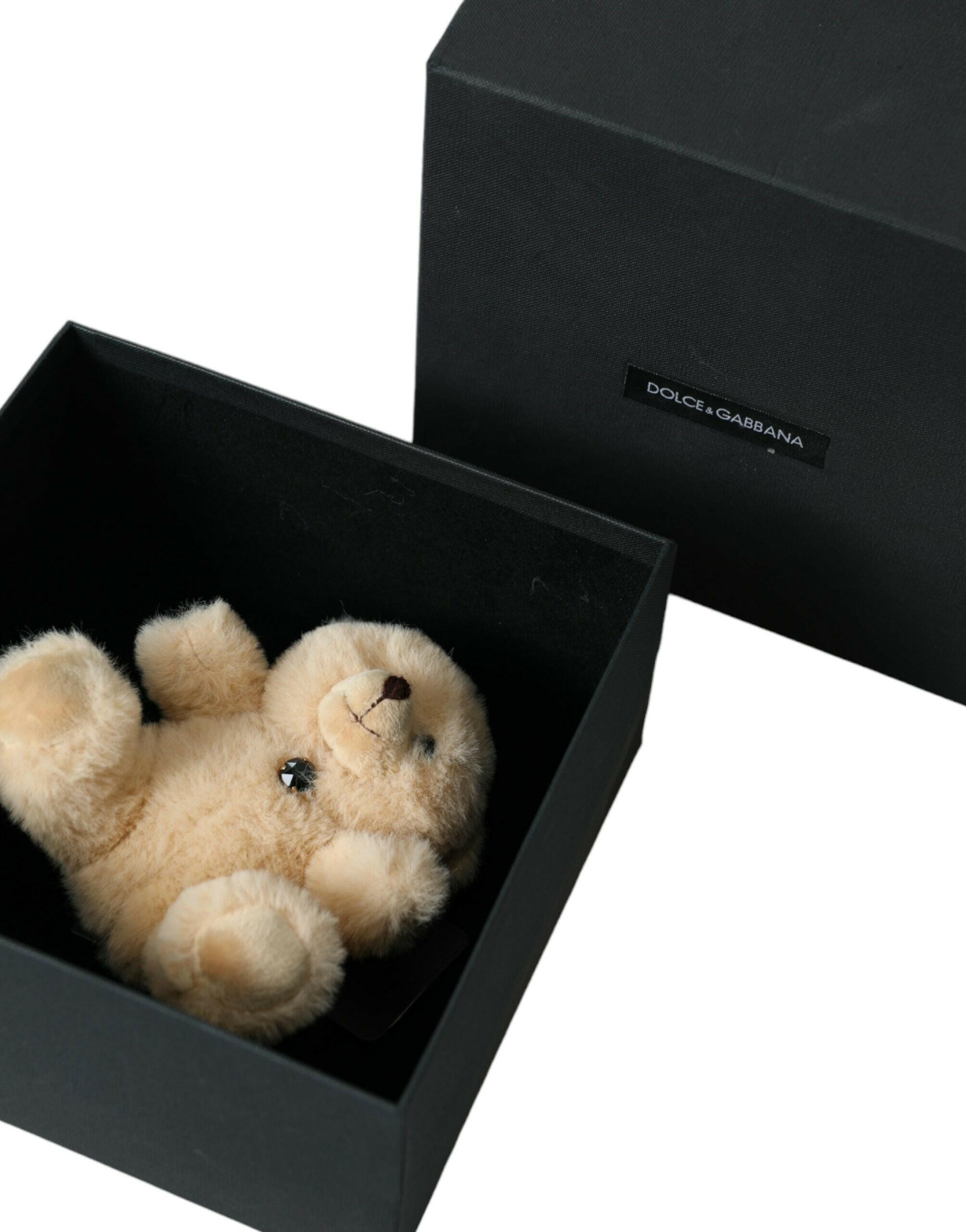 Dolce & Gabbana Beige Teddy Bear Mesh Net Band Hair Clip.
