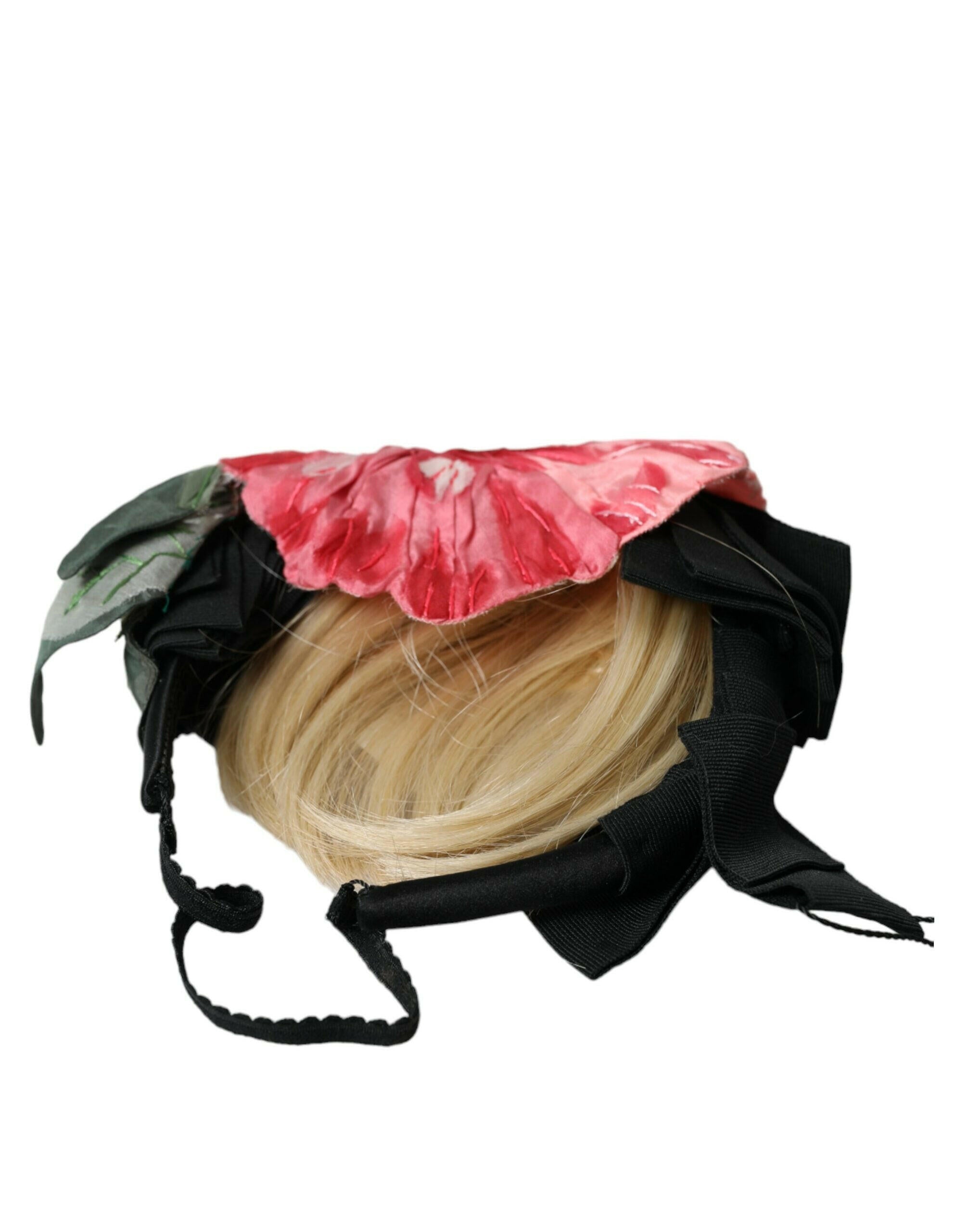 Dolce & Gabbana Black Viscose White Hair Parrucchiera Headband Diadem.