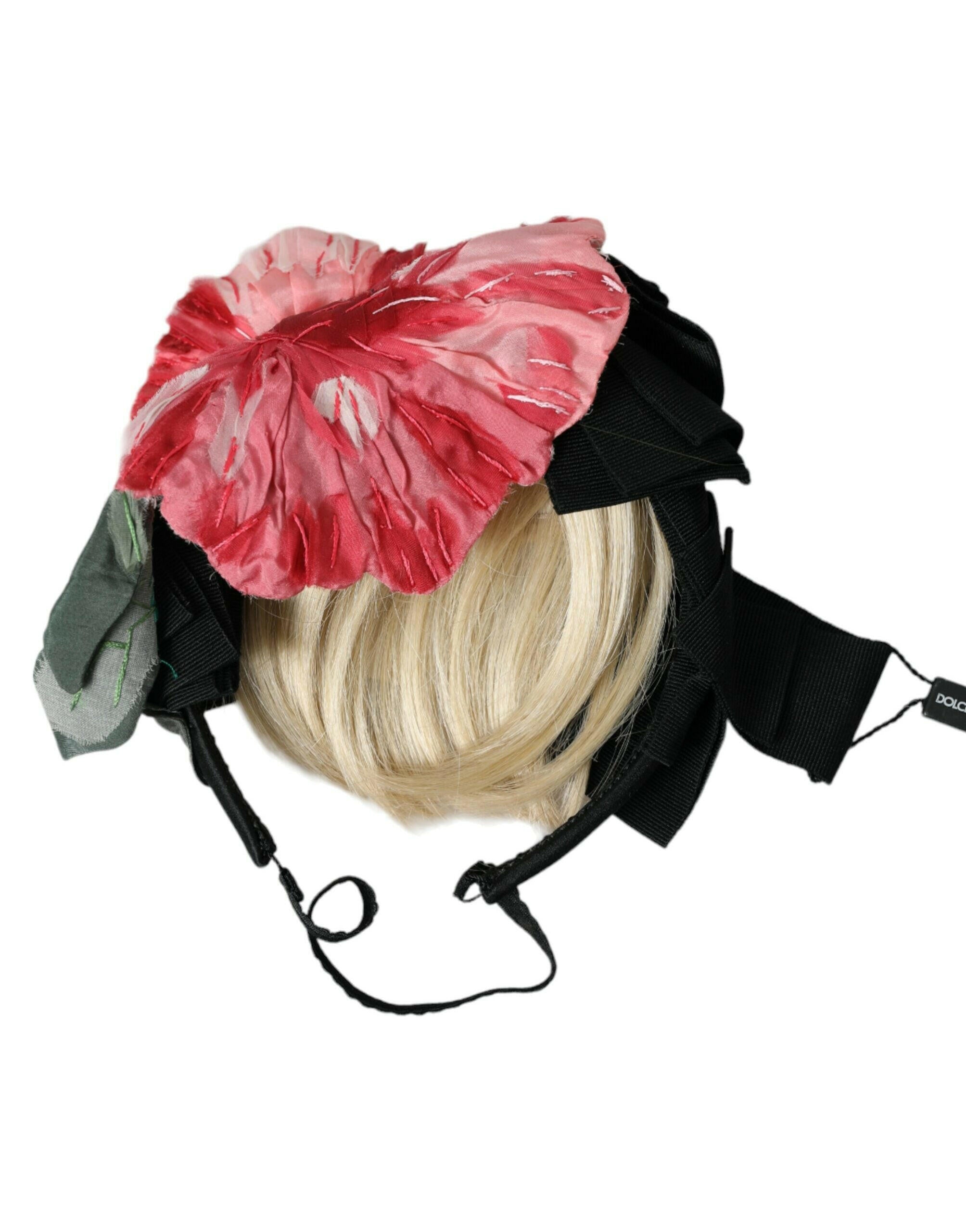 Dolce & Gabbana Black Viscose White Hair Parrucchiera Headband Diadem.