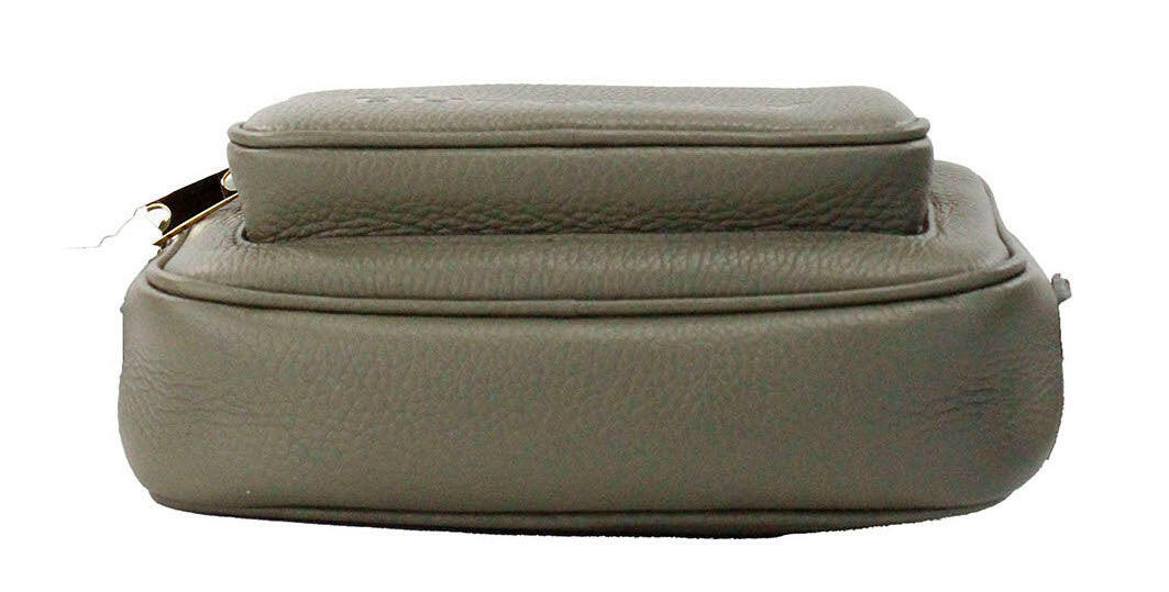 Burberry Small Branded Dark Fern Green Grainy Leather Camera Crossbody Bag.