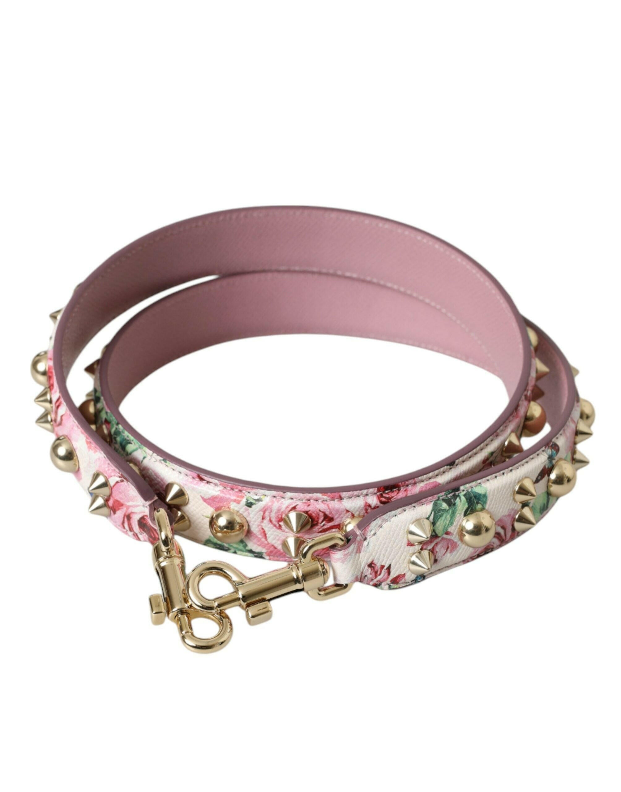 Dolce & Gabbana Pink Floral Handbag Accessory Shoulder Strap.