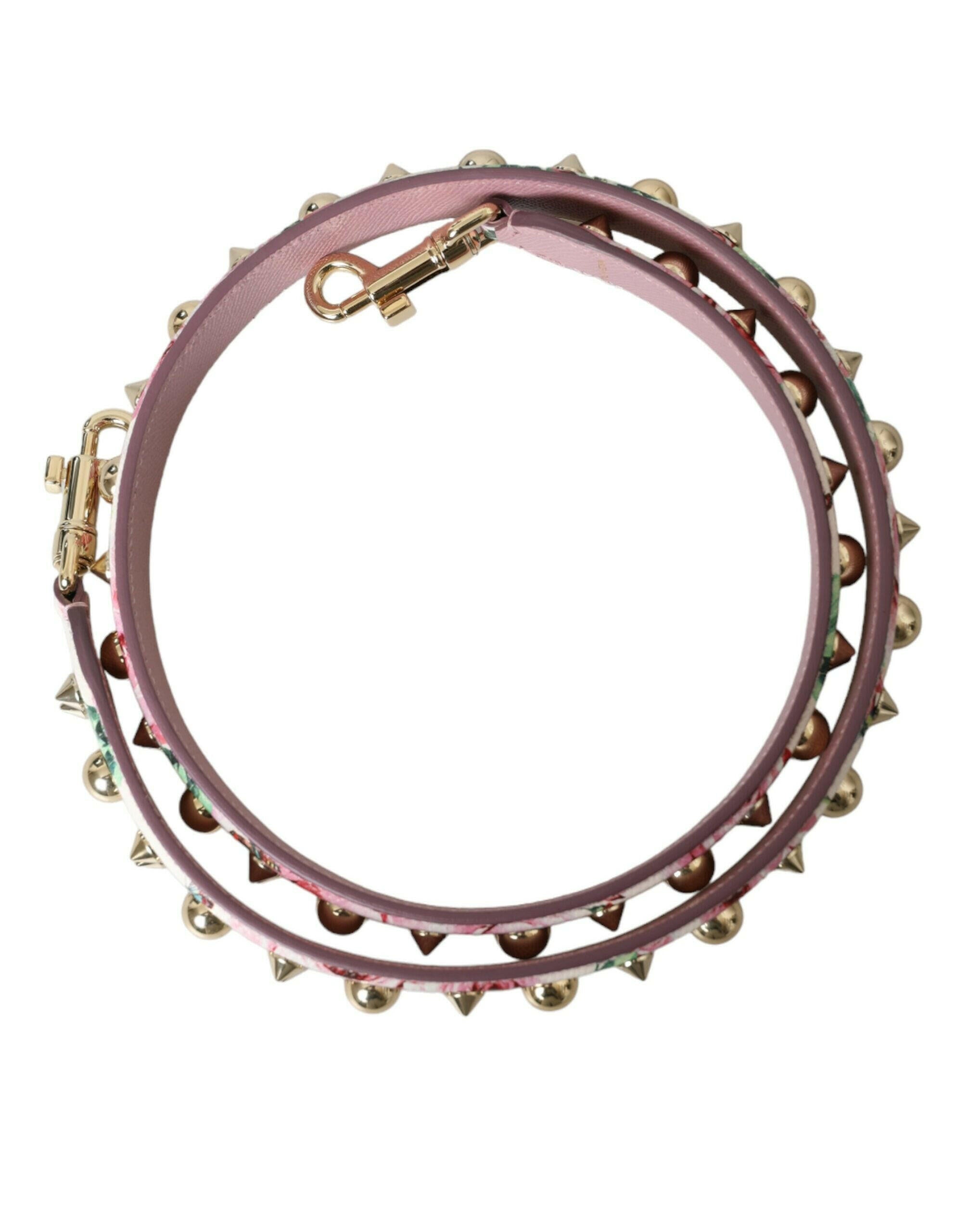 Dolce & Gabbana Pink Floral Handbag Accessory Shoulder Strap.