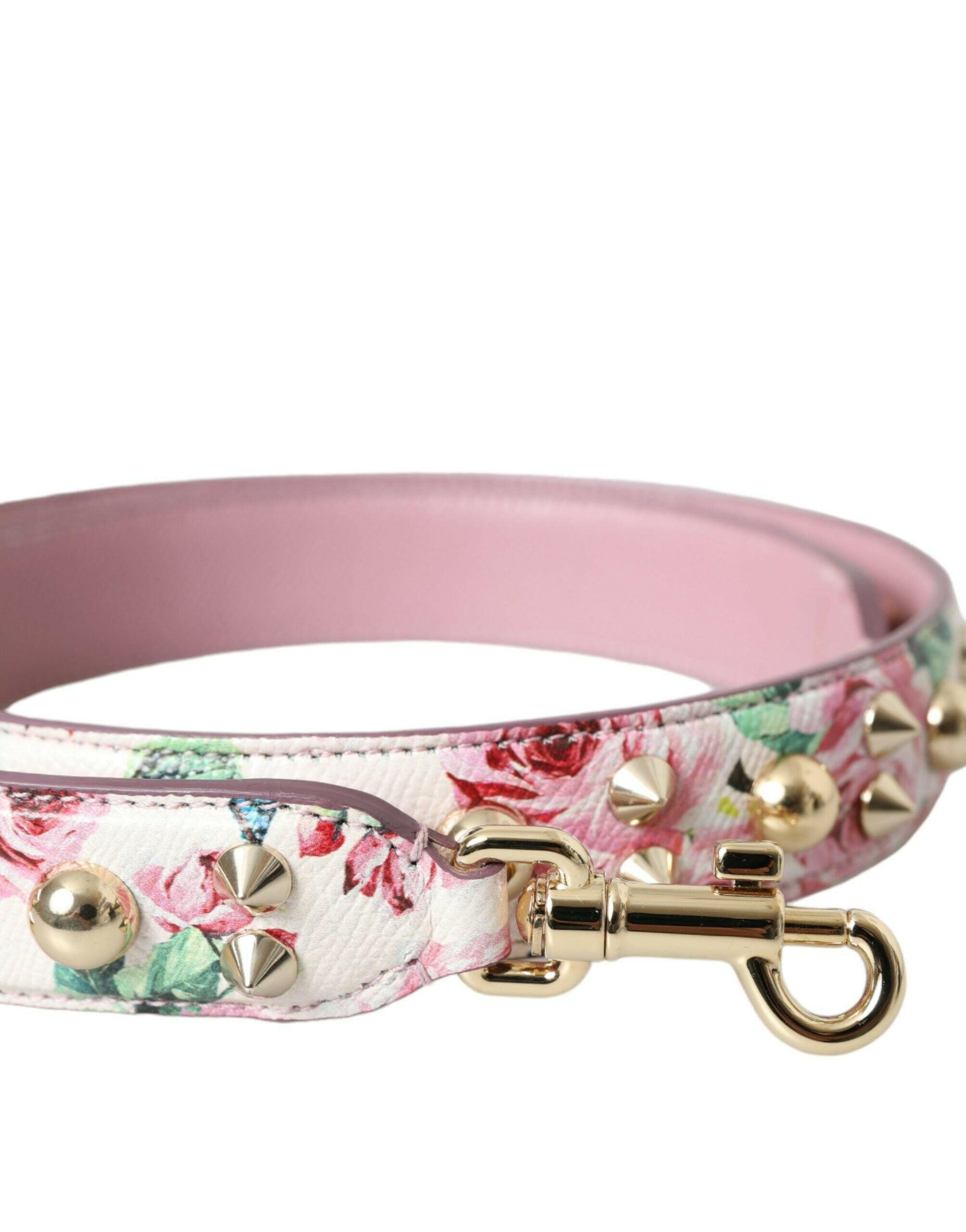 Dolce & Gabbana Pink Floral Handbag Accessory Shoulder Strap.