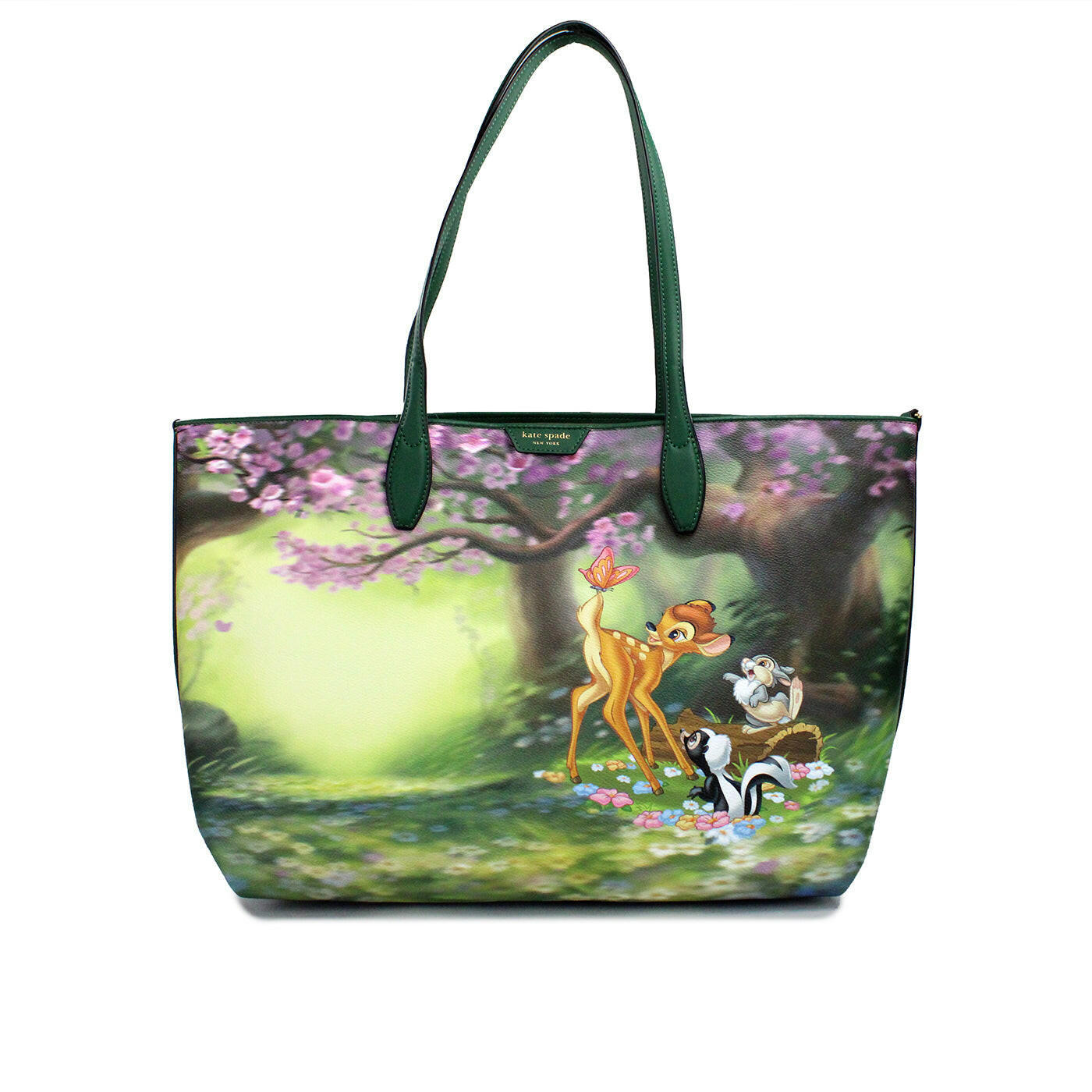 Kate Spade Disney Sutton Bambi Coated Canvas Shoulder Tote Handbag Purse.