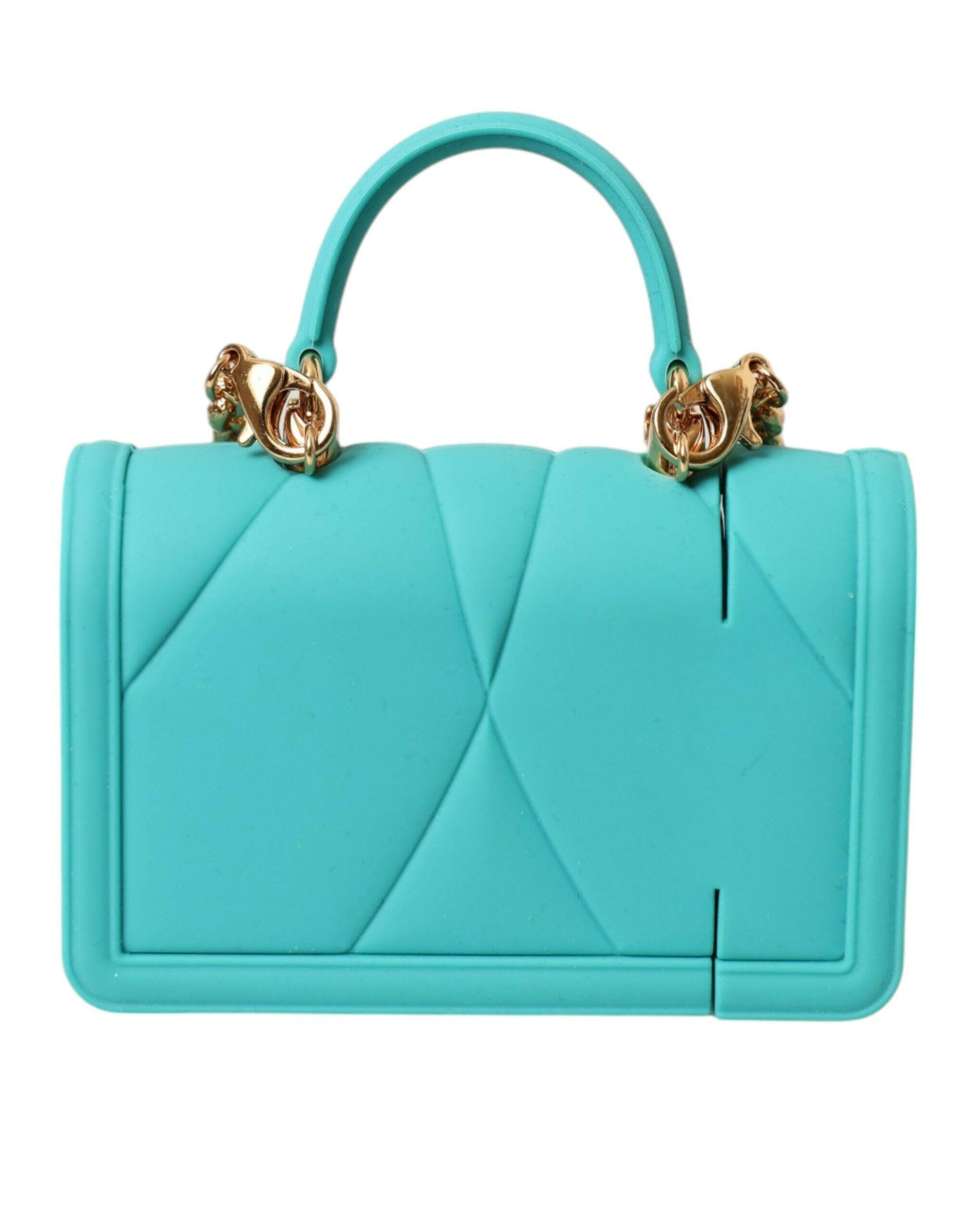 Dolce & Gabbana Turquoise Silicone Devotion Heart Cover Bag Airpods Case.