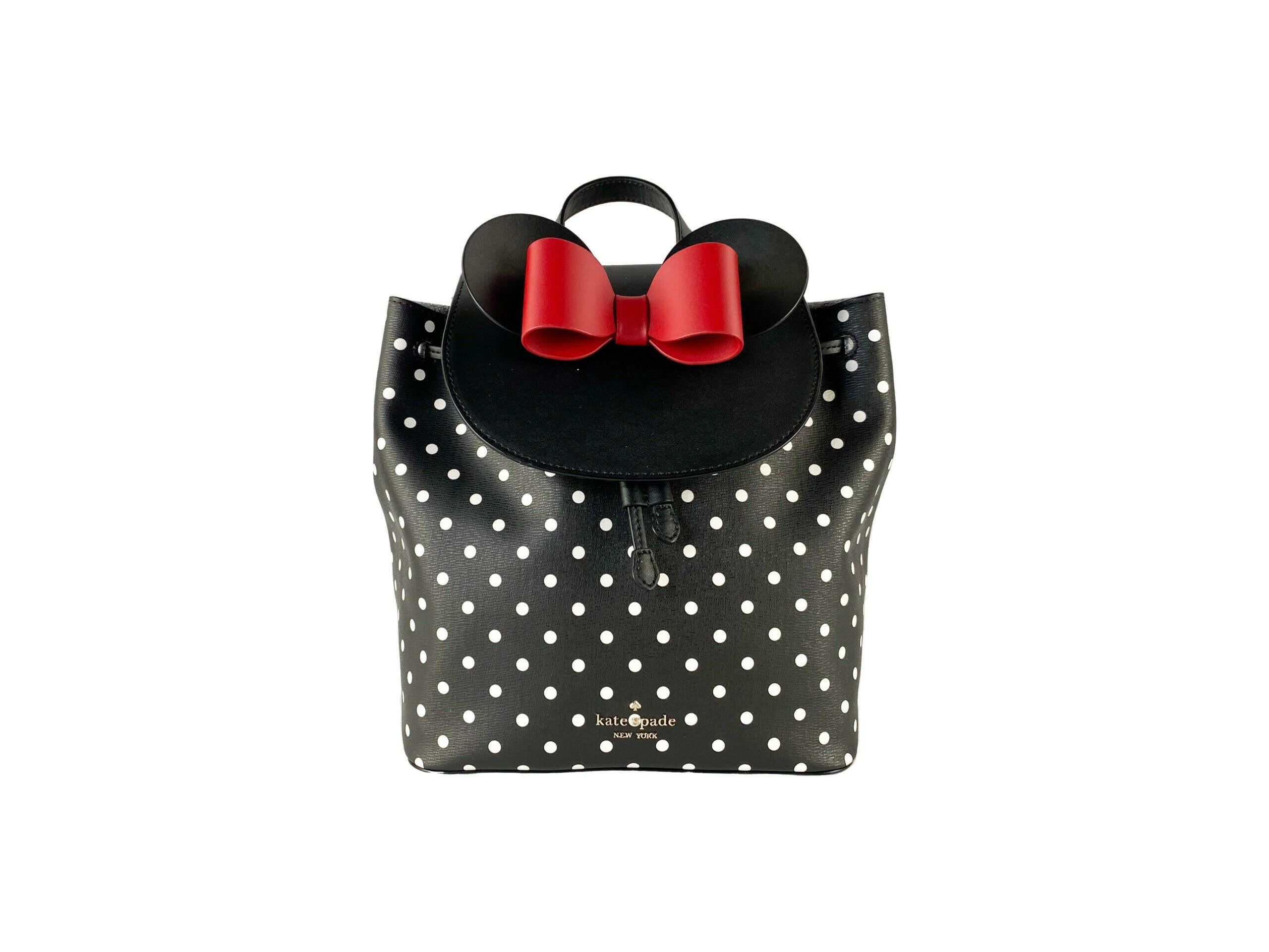 Kate Spade Disney Minnie Mouse Medium Leather Backpack Bookbag Bag.