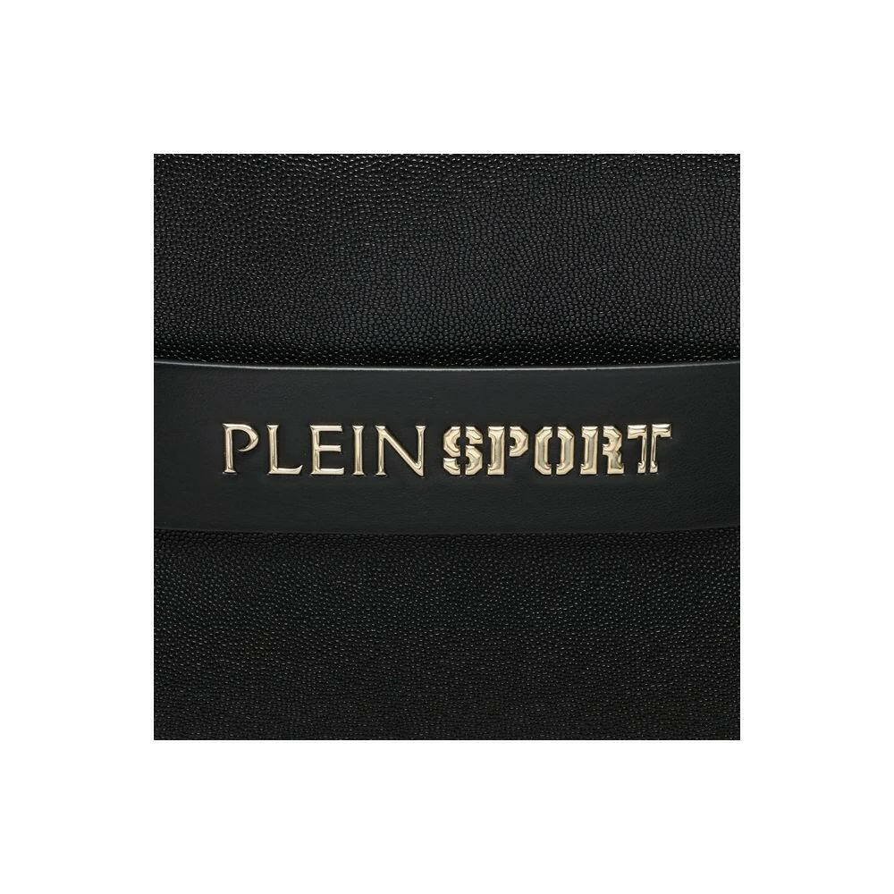 Plein Sport Chic Ebony Tote with Silver Logo Accent.