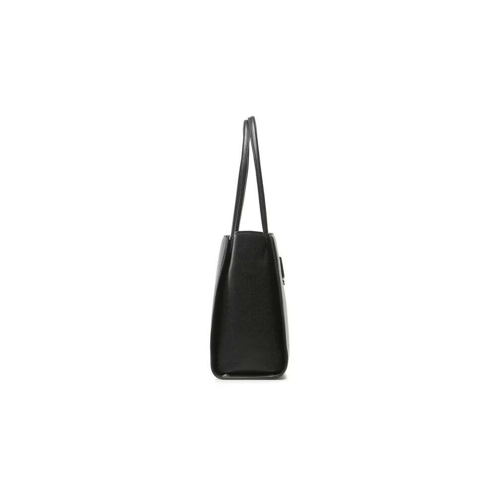 Plein Sport Chic Ebony Tote with Silver Logo Accent.