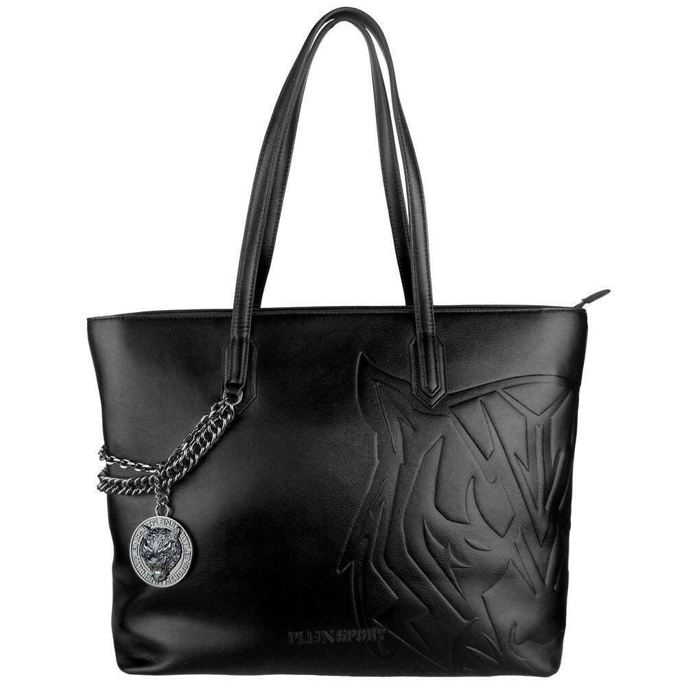 Plein Sport Black Polyethylene Women Shoulder Bag.
