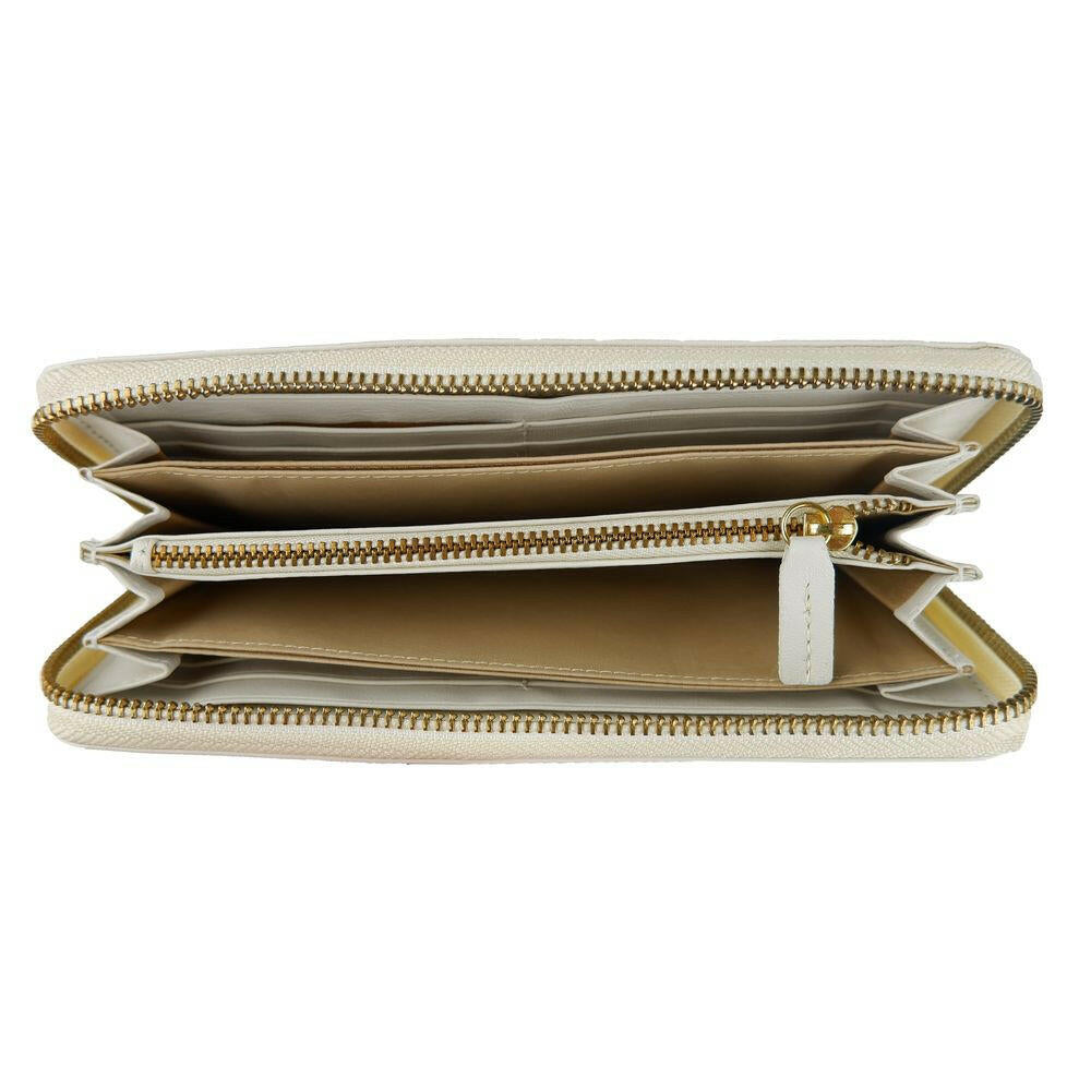 Cavalli Class White Calfskin Women Wallet.
