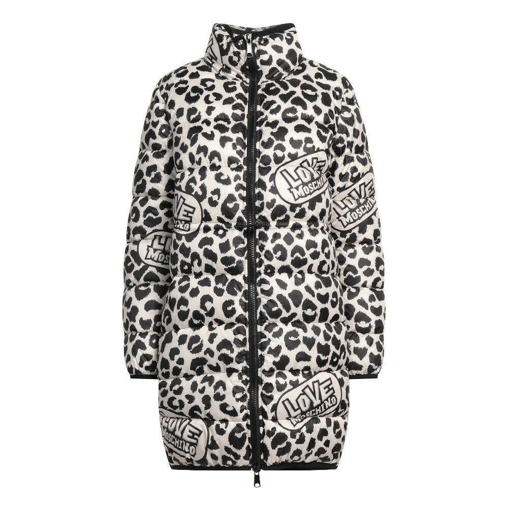 Love Moschino Chic Leopard Print Down Jacket.
