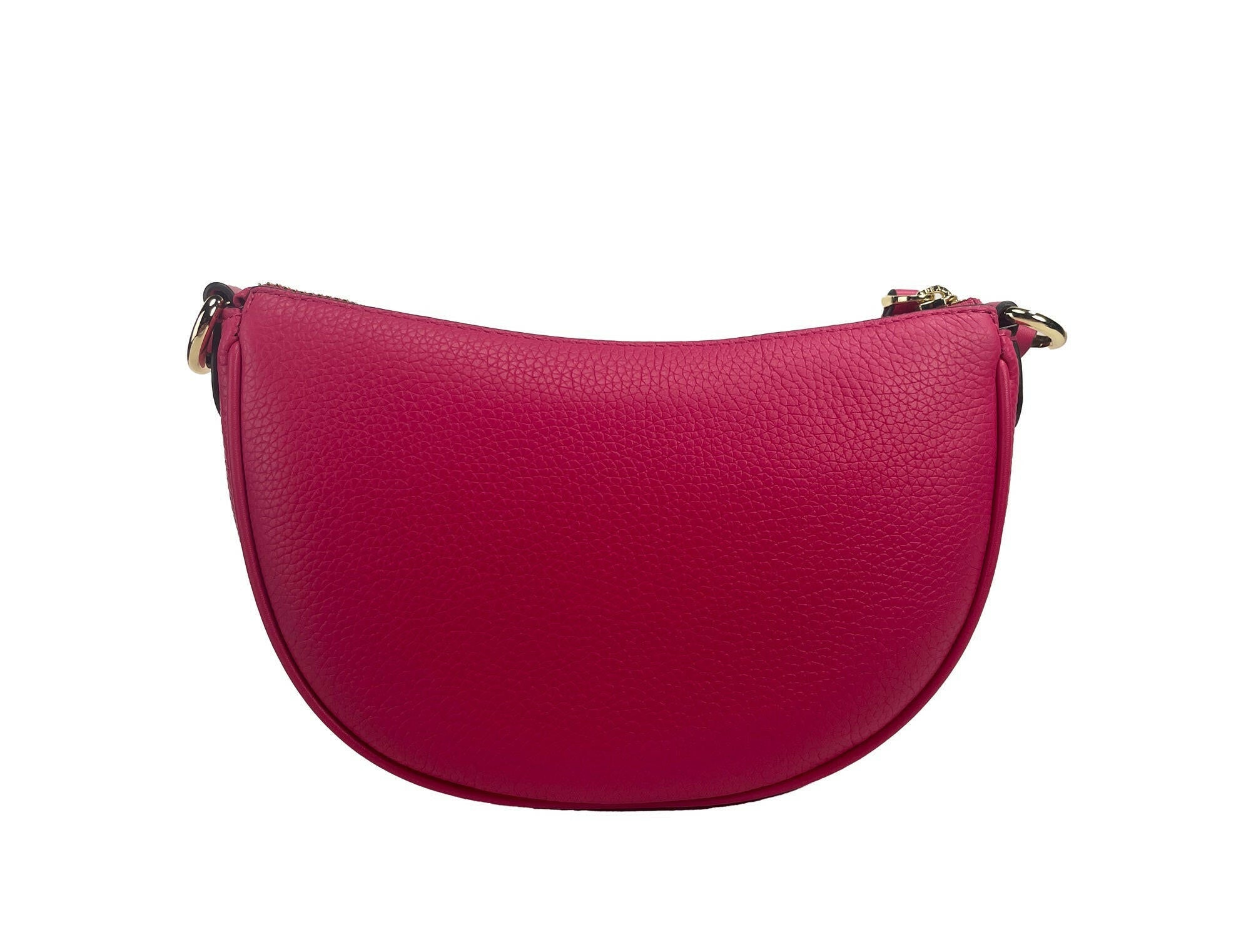 Michael Kors Dover Small Pink Half Moon Crossbody Bag Purse.