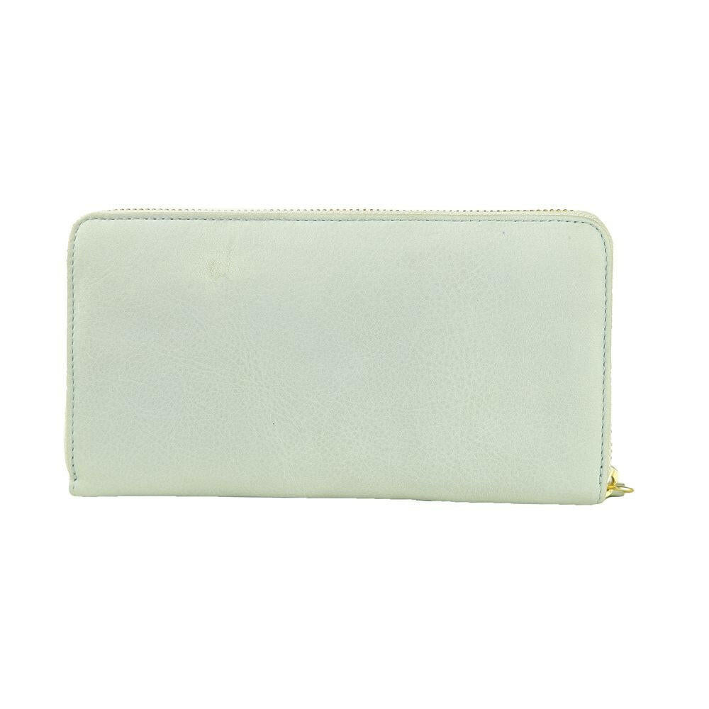 Cavalli Class Gray Calfskin Women Wallet.