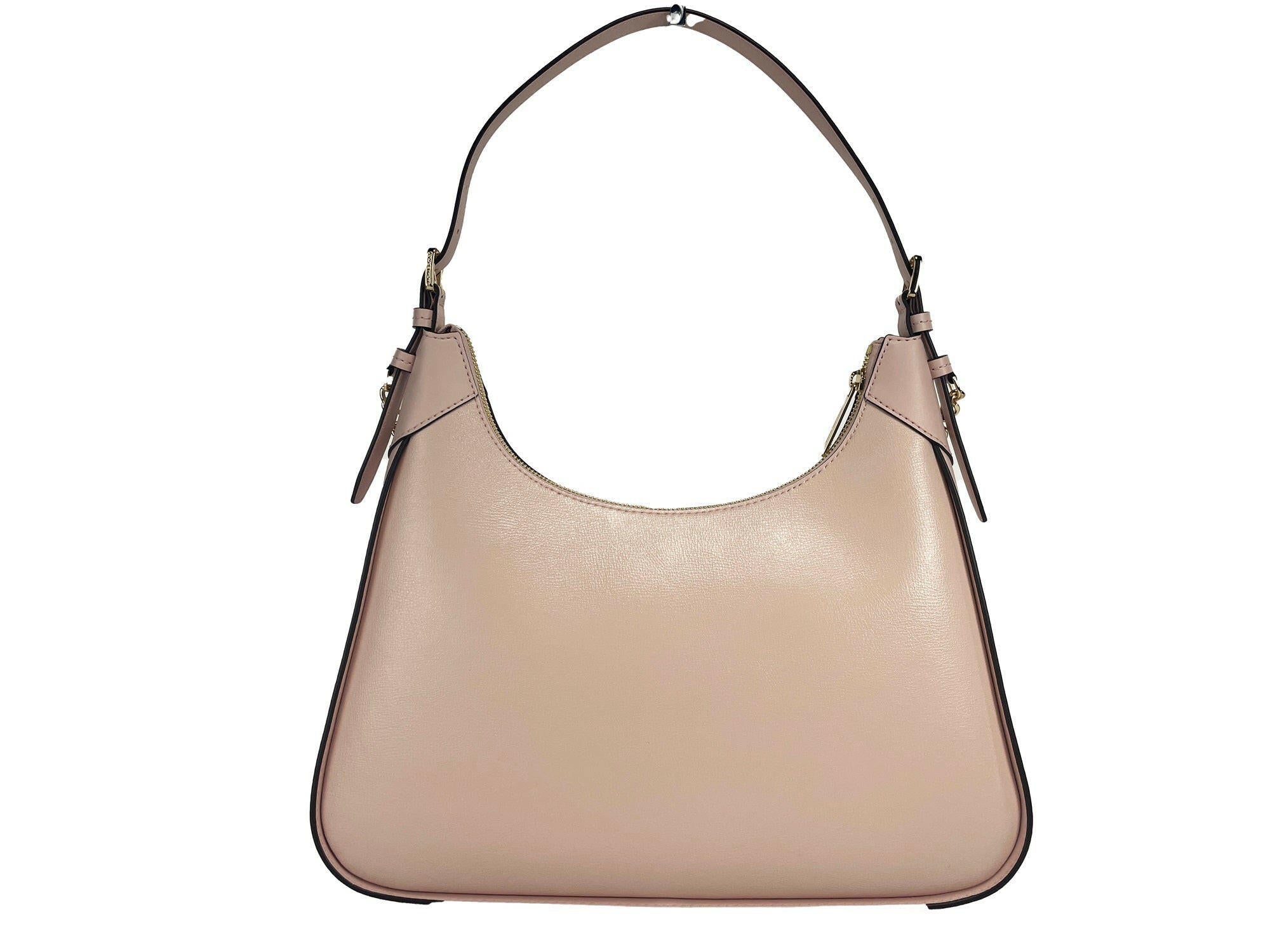 Michael Kors Wilma Large Smooth Leather Chain Shoulder Bag Purse Powder Blush.