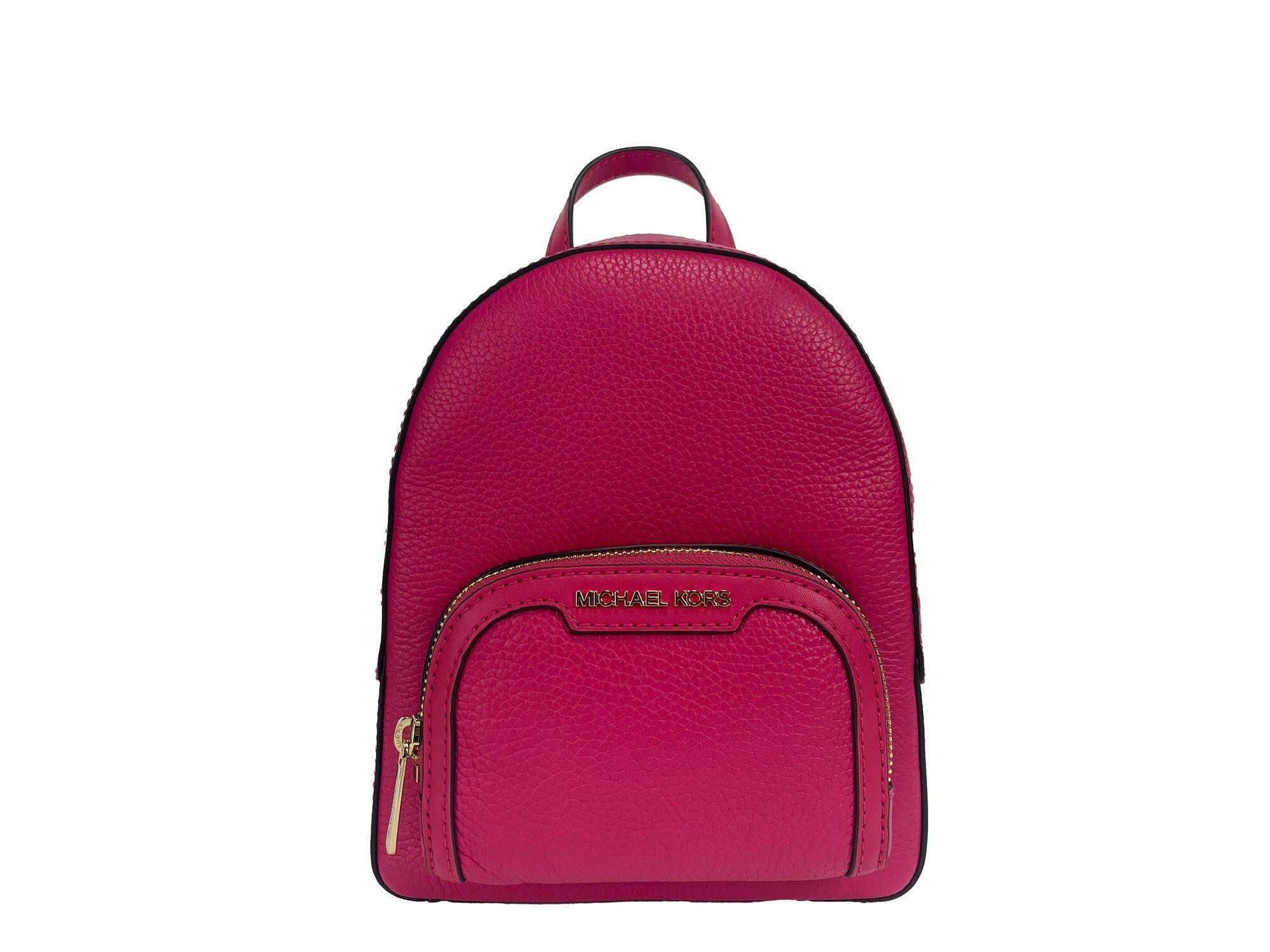 Michael Kors Jaycee Mini XS Pebbled Leather Zip Pocket Backpack Bag.