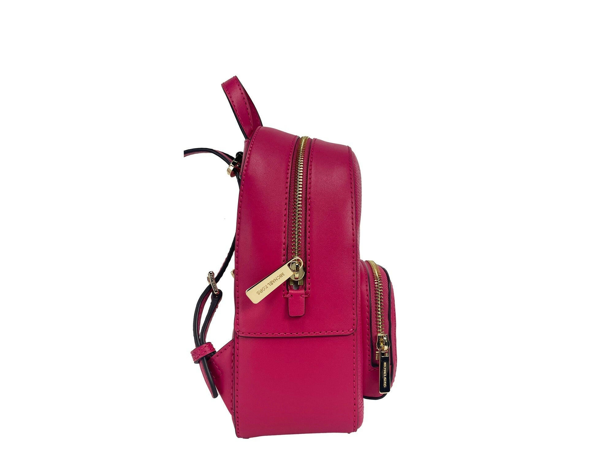 Michael Kors Jaycee Mini XS Pebbled Leather Zip Pocket Backpack Bag.