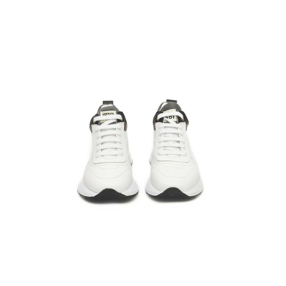 Cerruti 1881 White Leather Women Sneaker.